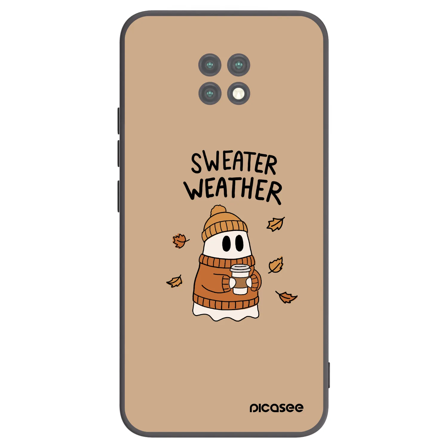 Picasee silikonový černý obal pro Xiaomi Redmi Note 9T - Sweater ghost