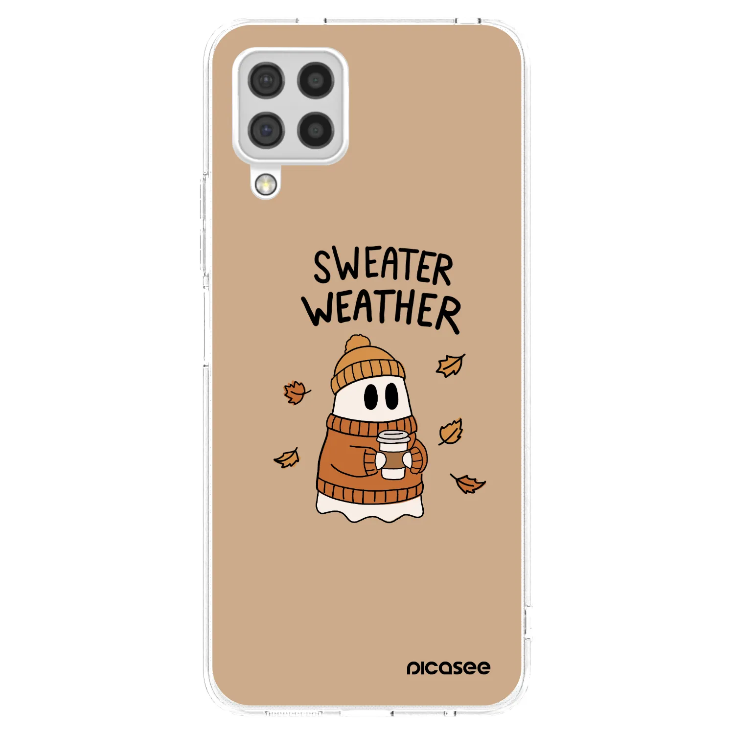 Picasee silikonový průhledný obal pro Samsung Galaxy A22 A225F 4G - Sweater ghost