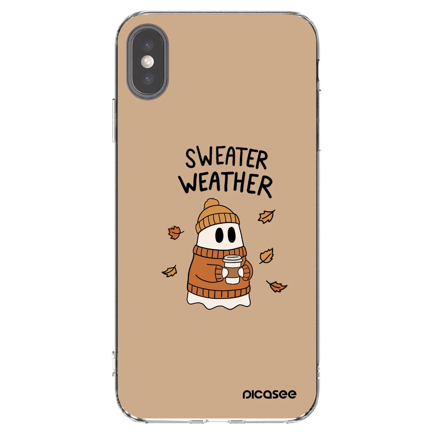 Picasee silikonový průhledný obal pro Apple iPhone XS Max - Sweater ghost