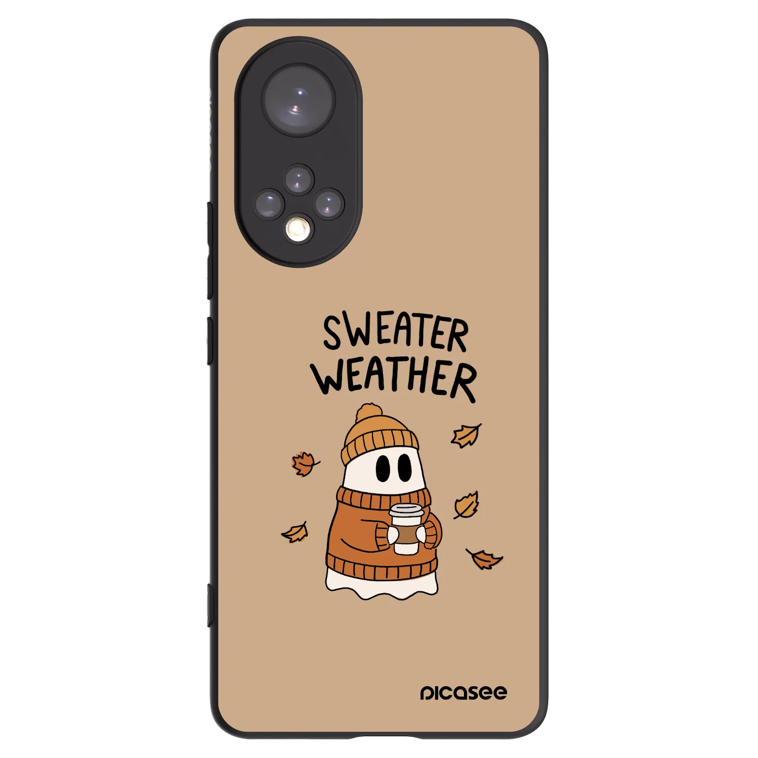 Picasee silikonový černý obal pro Honor 50 5G - Sweater ghost