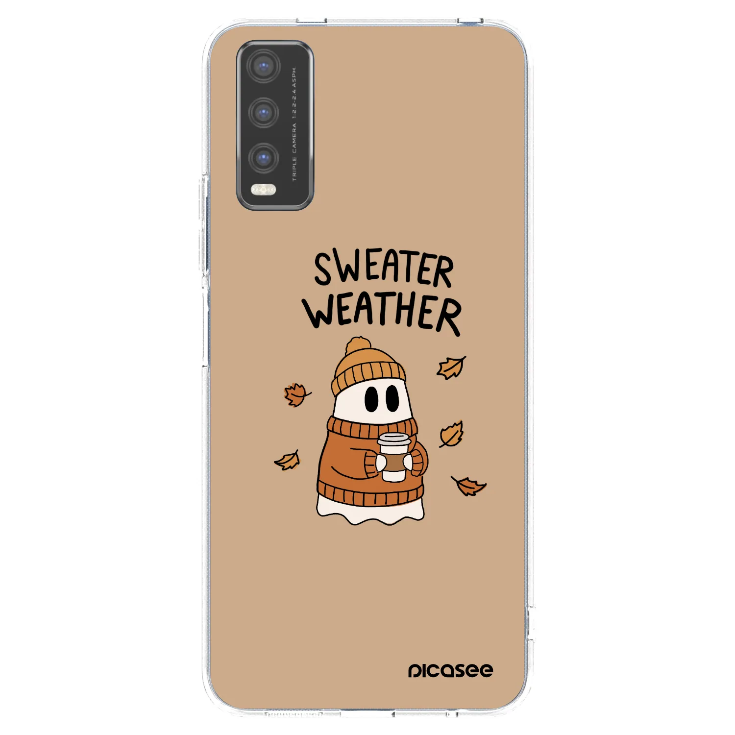 Picasee silikonový průhledný obal pro Vivo Y20s - Sweater ghost