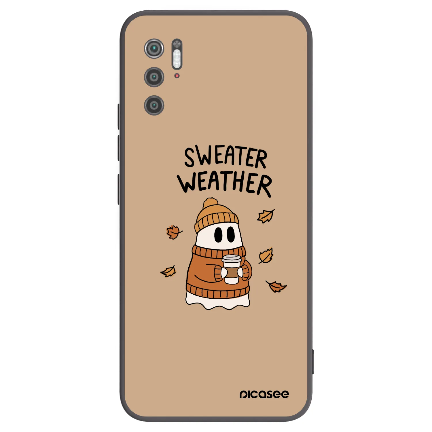 Picasee silikonový černý obal pro Xiaomi Poco M3 Pro 5G - Sweater ghost