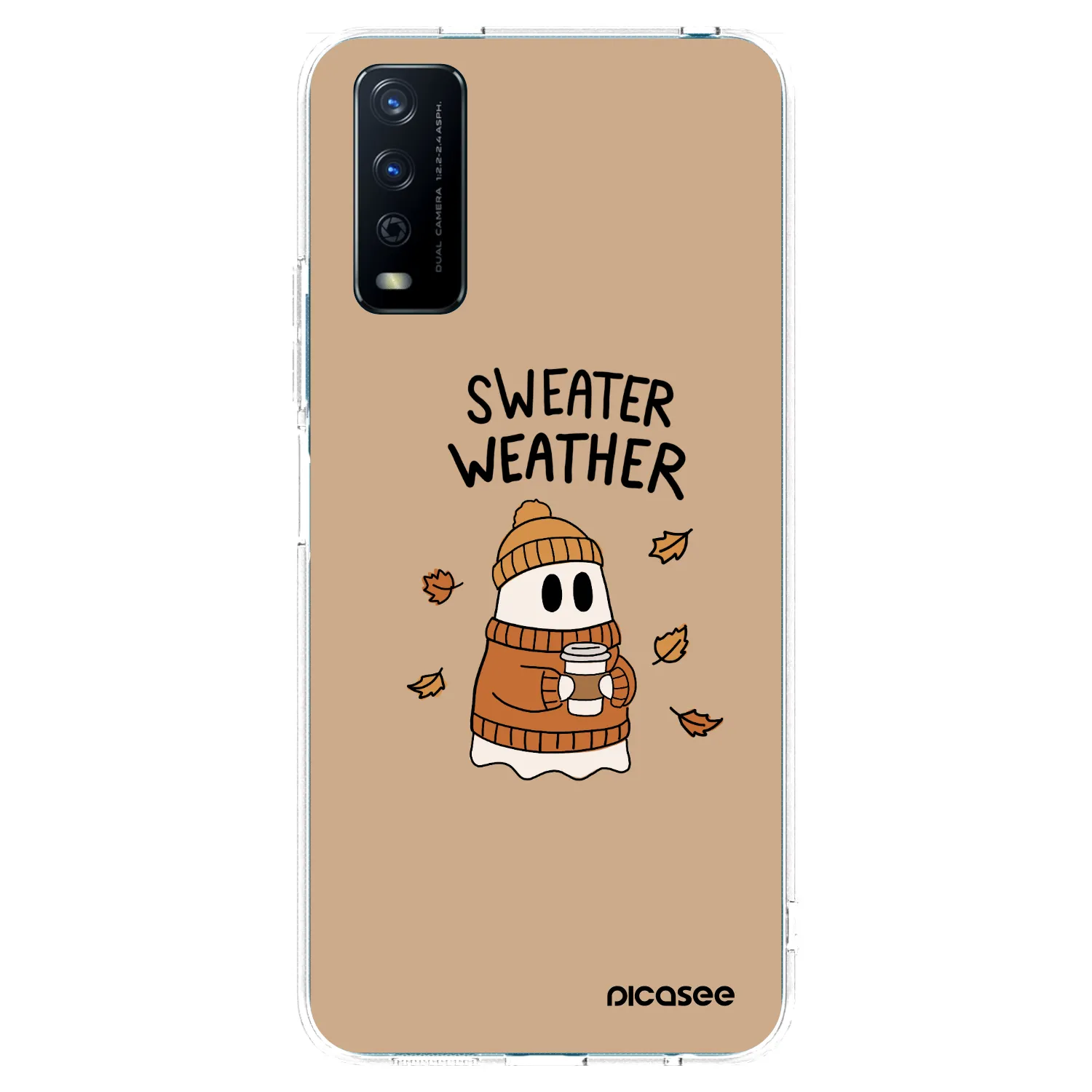Picasee silikonový průhledný obal pro Vivo Y11s - Sweater ghost