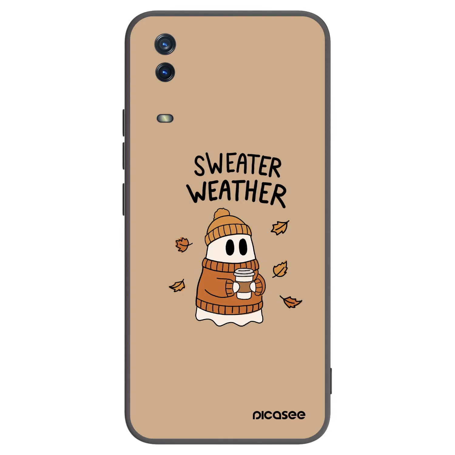 Picasee silikonový černý obal pro Vivo Y11s - Sweater ghost
