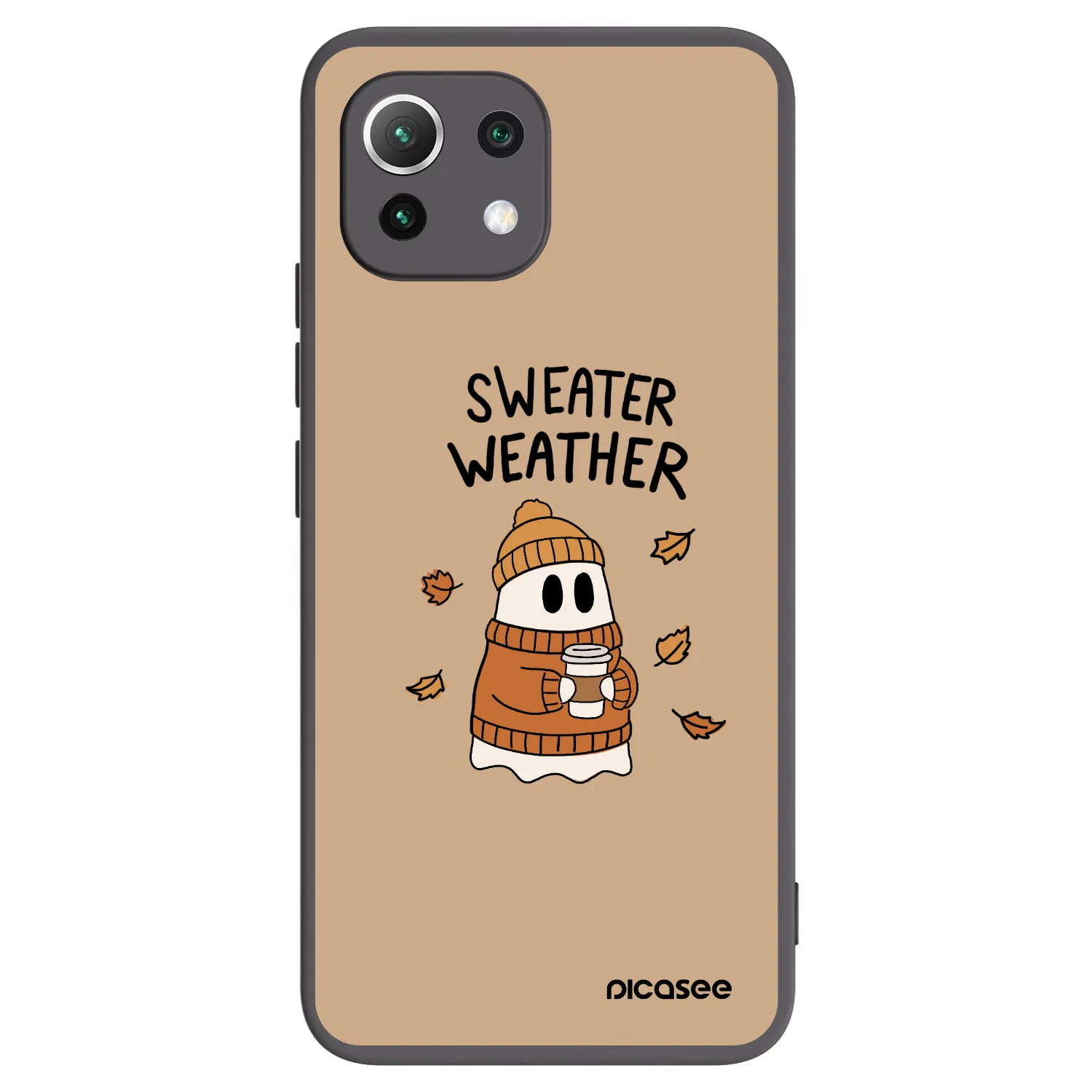 Picasee silikonový černý obal pro Xiaomi 11 Lite 5G NE - Sweater ghost