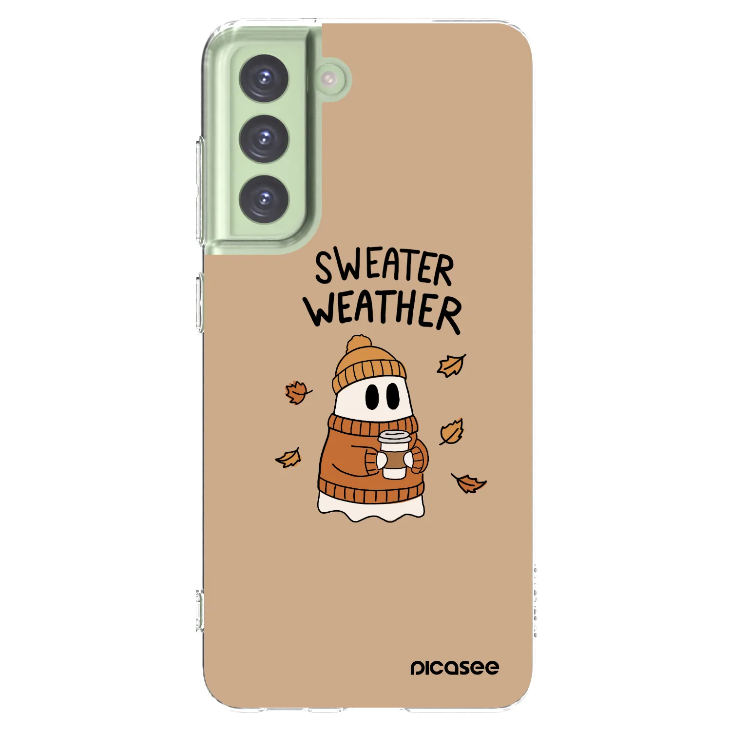 Picasee silikonový průhledný obal pro Samsung Galaxy S21 FE 5G - Sweater ghost
