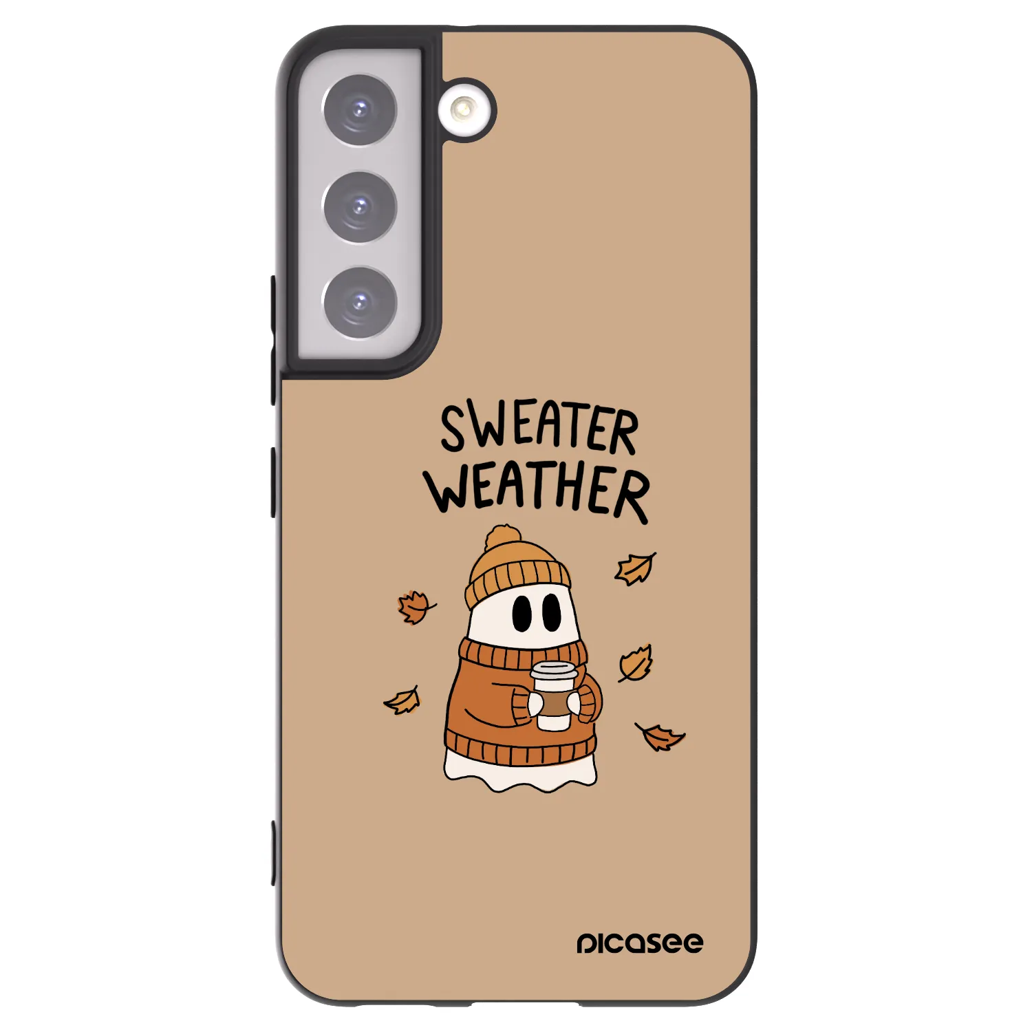 Picasee silikonový černý obal pro Samsung Galaxy S22 5G - Sweater ghost
