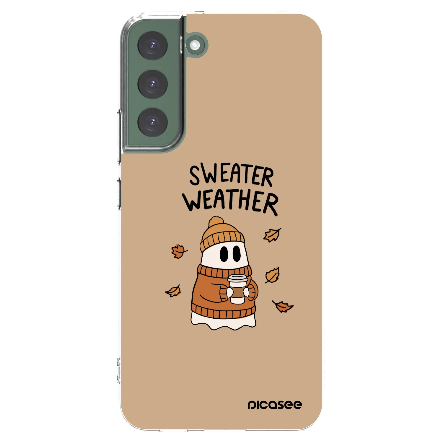 Picasee silikonový průhledný obal pro Samsung Galaxy S22+ 5G - Sweater ghost