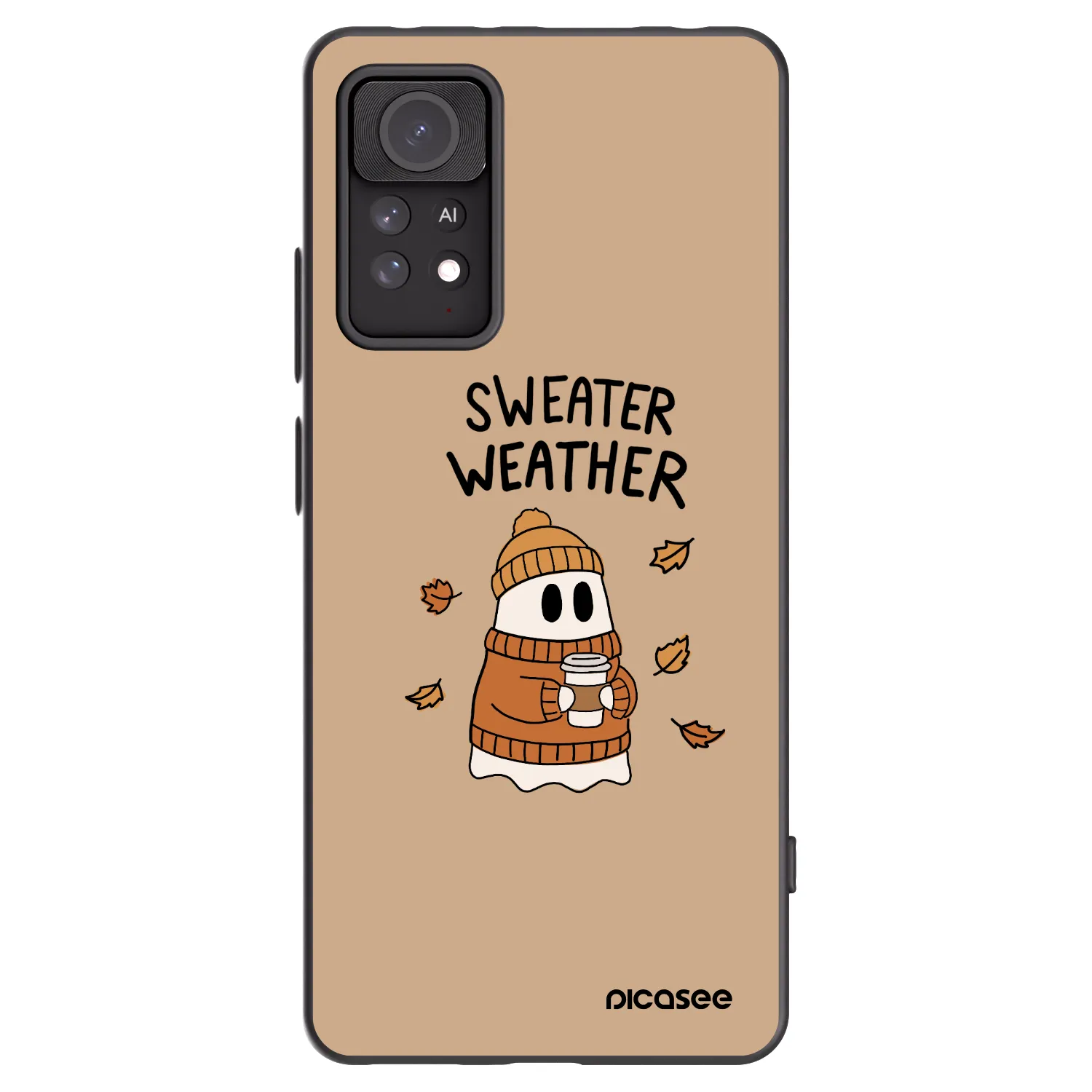 Picasee silikonový černý obal pro Xiaomi Redmi Note 11 Pro 5G - Sweater ghost