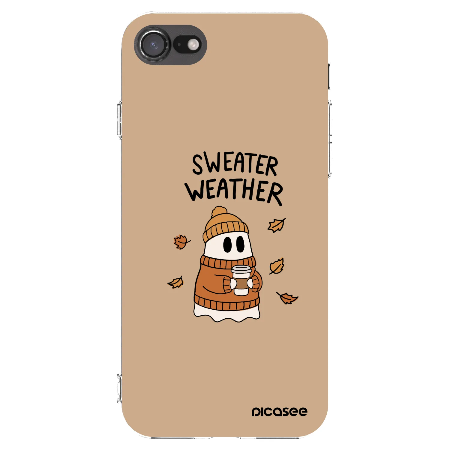 Picasee silikonový průhledný obal pro Apple iPhone SE 2022 - Sweater ghost