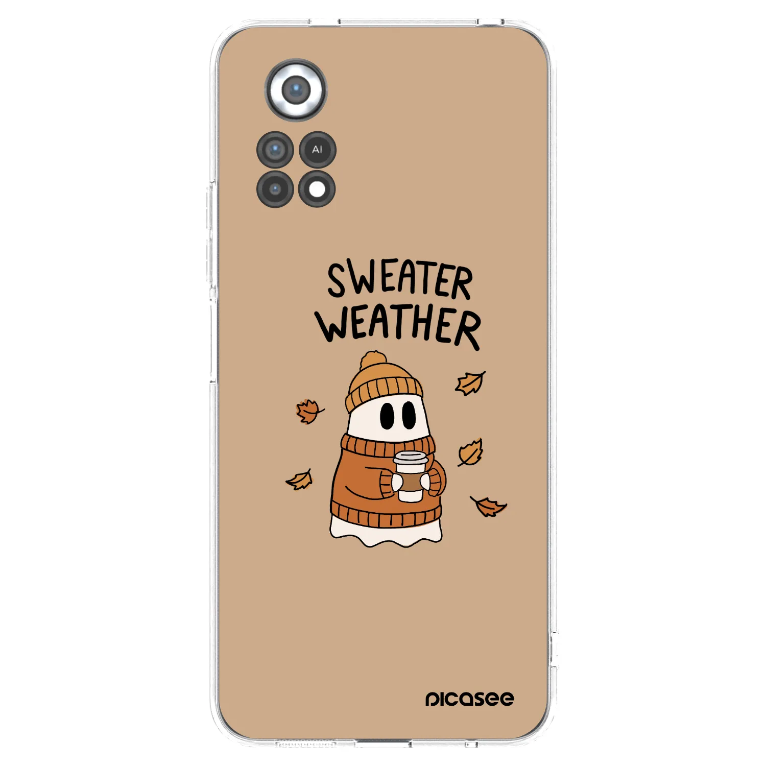Picasee silikonový průhledný obal pro Xiaomi Poco X4 Pro 5G - Sweater ghost