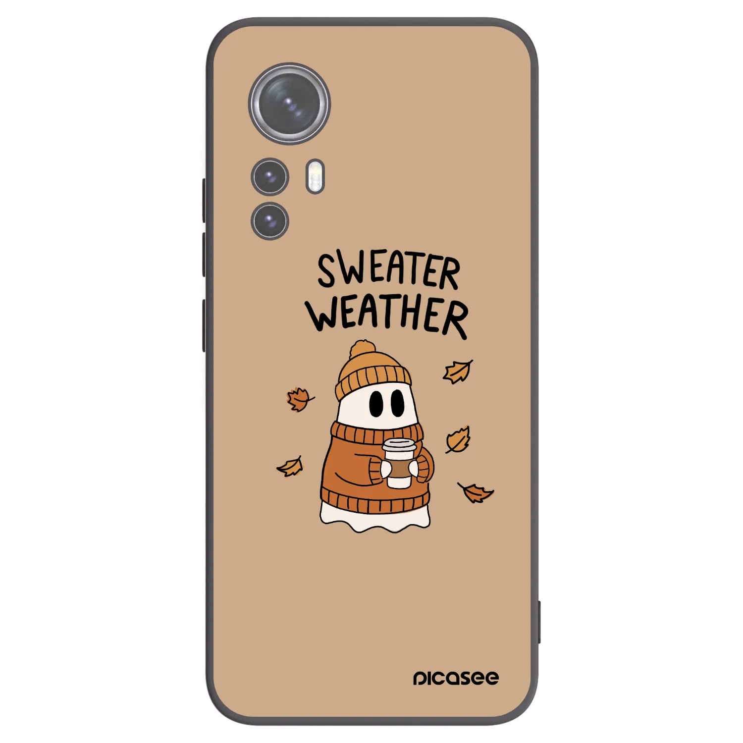 Picasee silikonový černý obal pro Xiaomi 12 - Sweater ghost