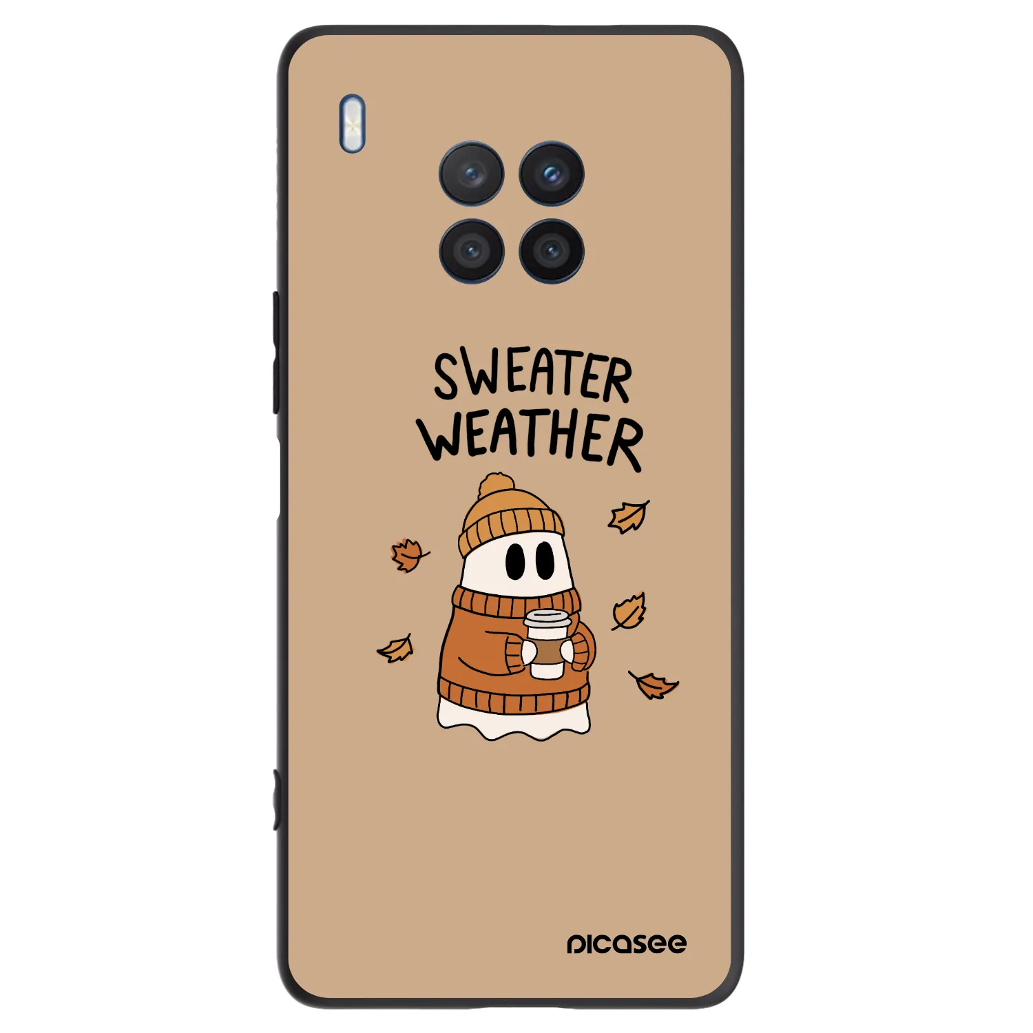 Picasee silikonový černý obal pro Honor 50 Lite - Sweater ghost