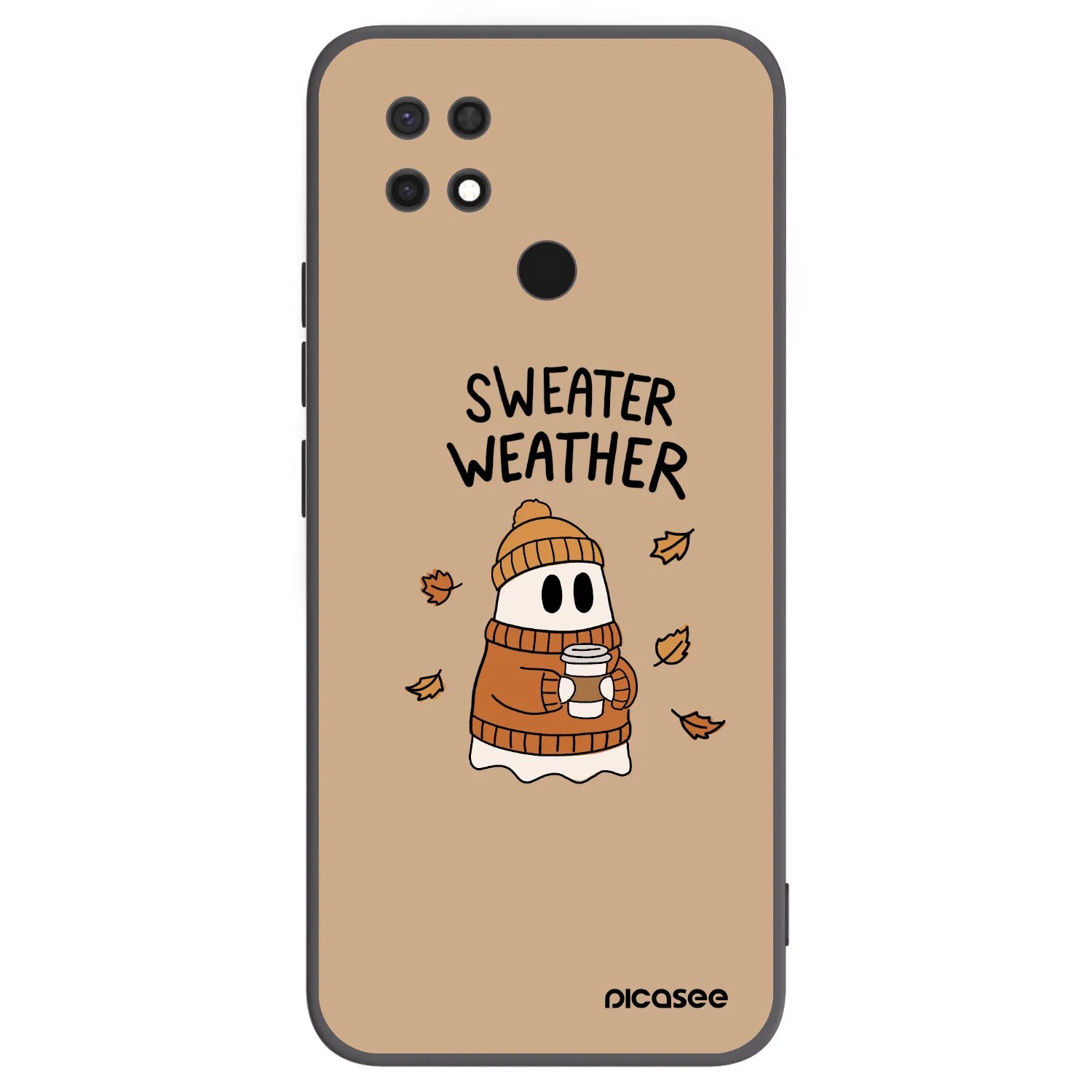 Picasee silikonový černý obal pro Xiaomi Redmi 10C - Sweater ghost