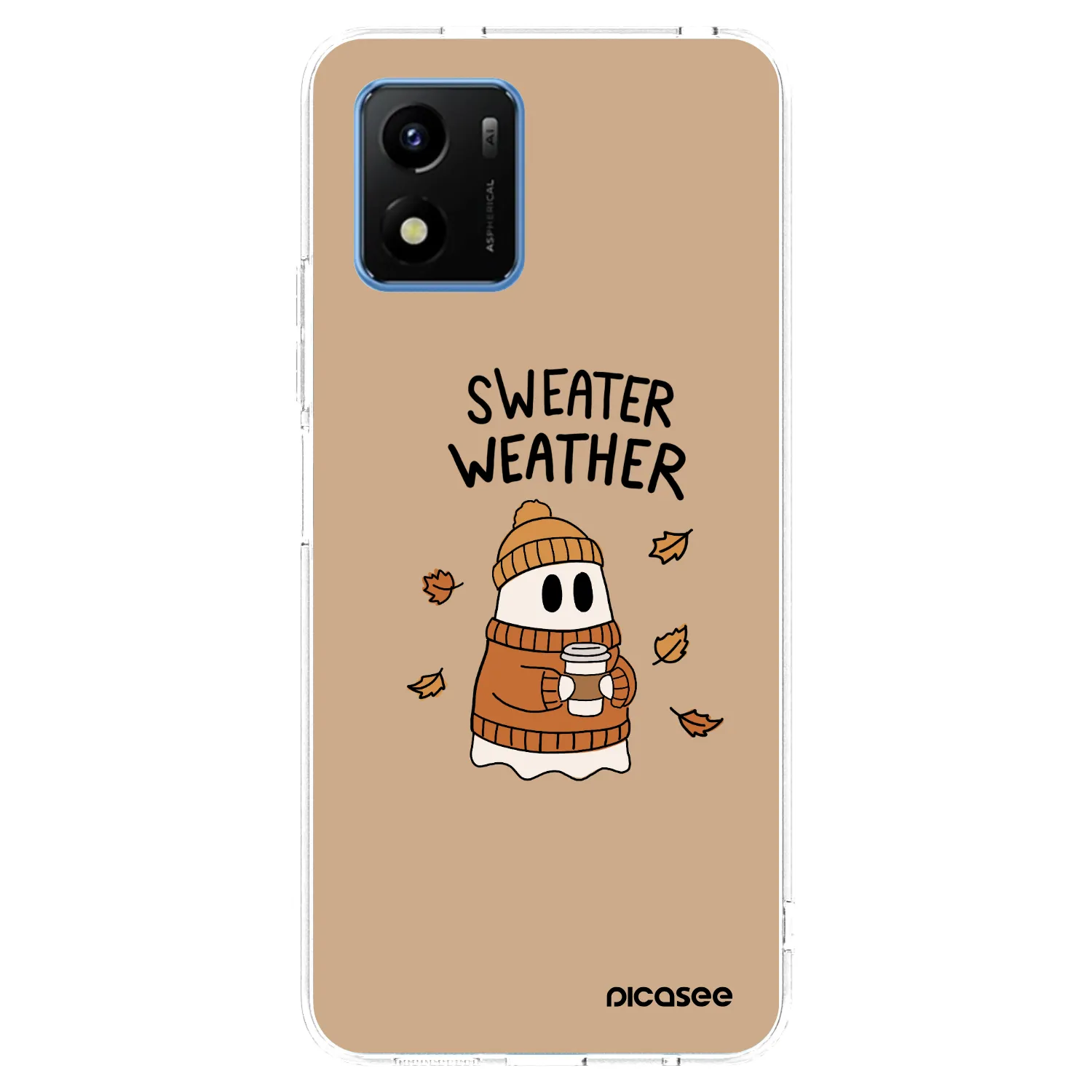 Picasee silikonový průhledný obal pro Vivo Y01 - Sweater ghost