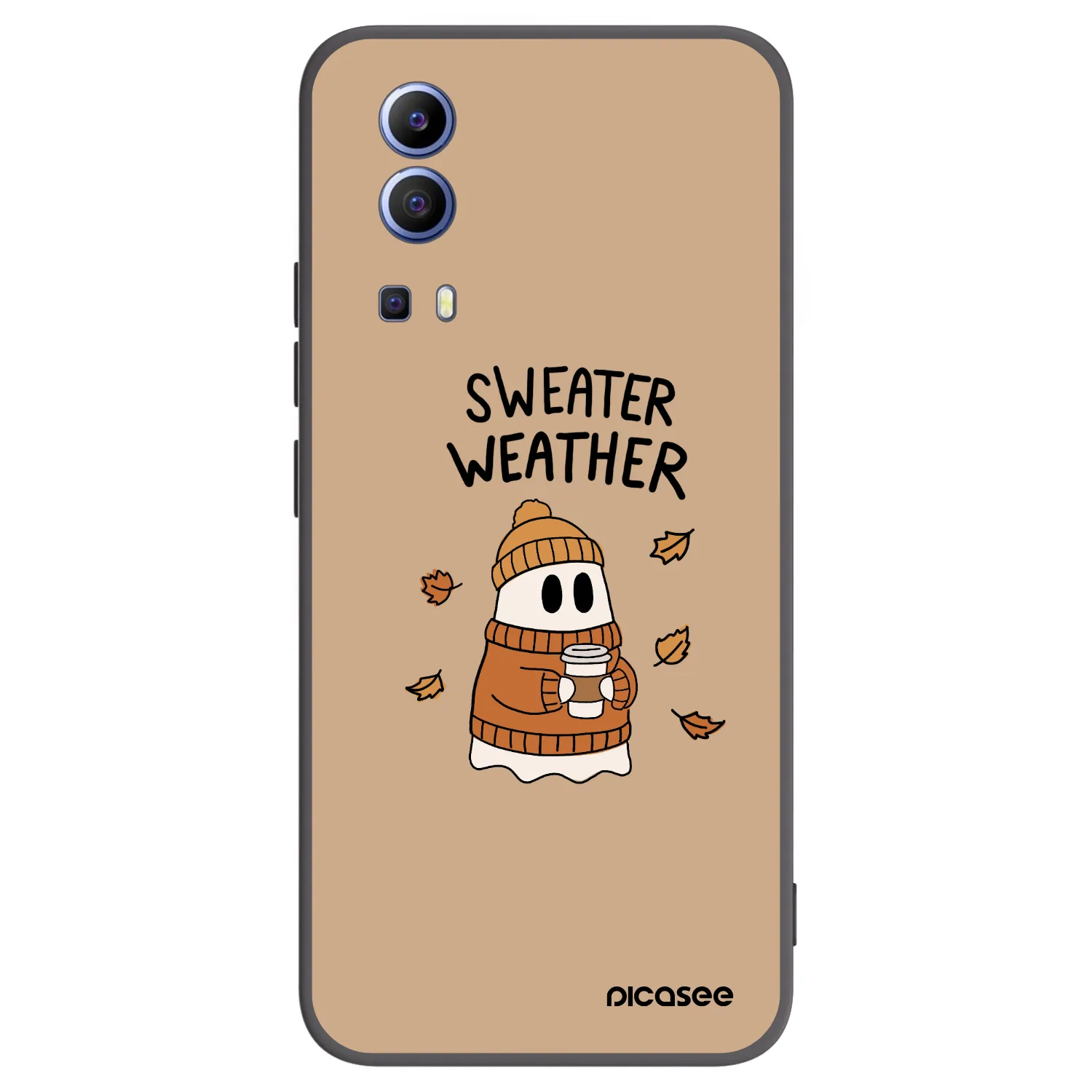 Picasee silikonový černý obal pro Vivo Y52 5G - Sweater ghost