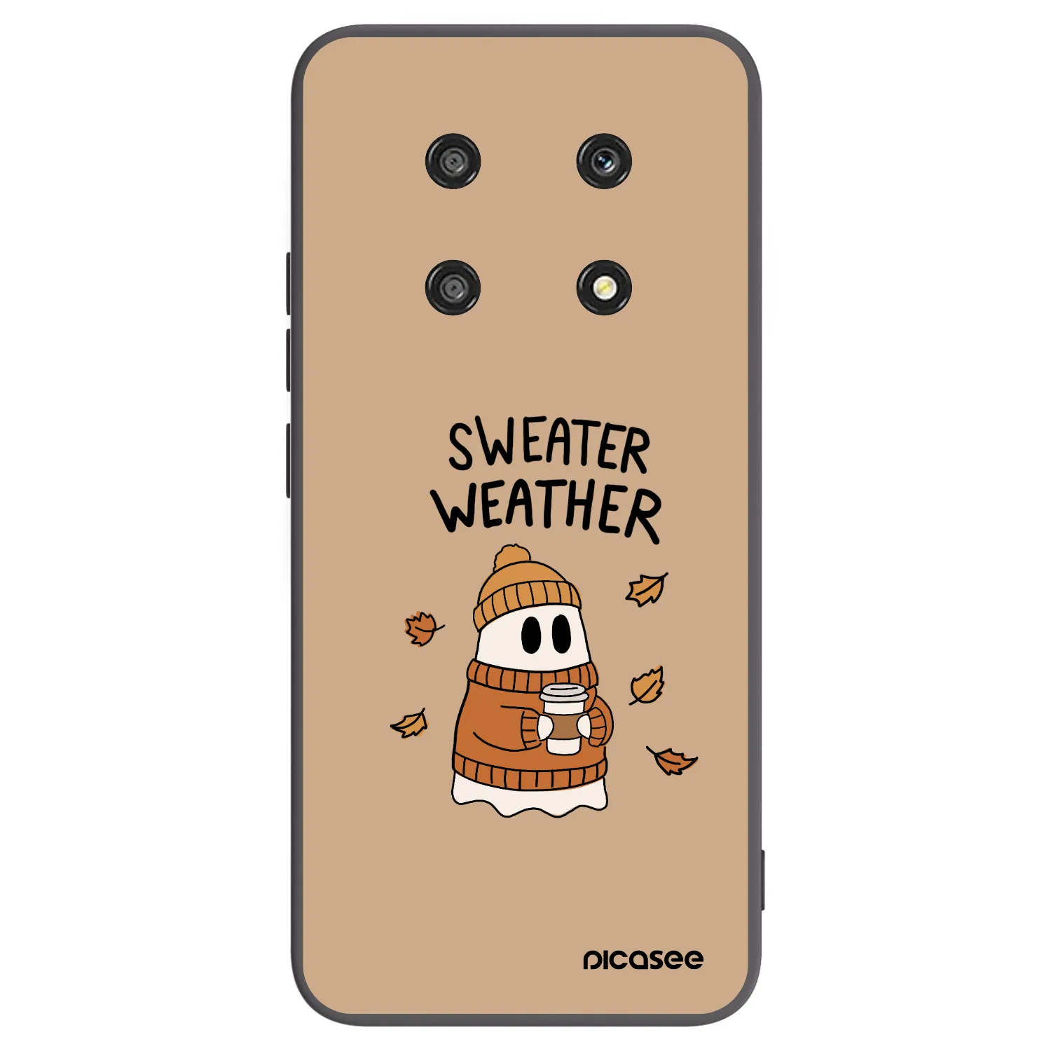 Picasee silikonový černý obal pro Honor Magic4 Lite 5G - Sweater ghost