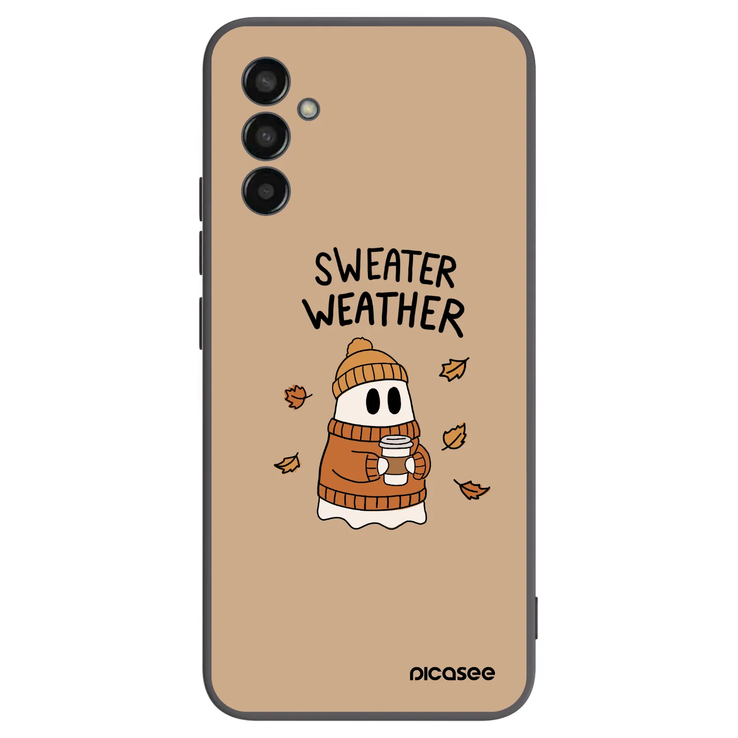 Picasee silikonový černý obal pro Samsung Galaxy M13 M135F - Sweater ghost