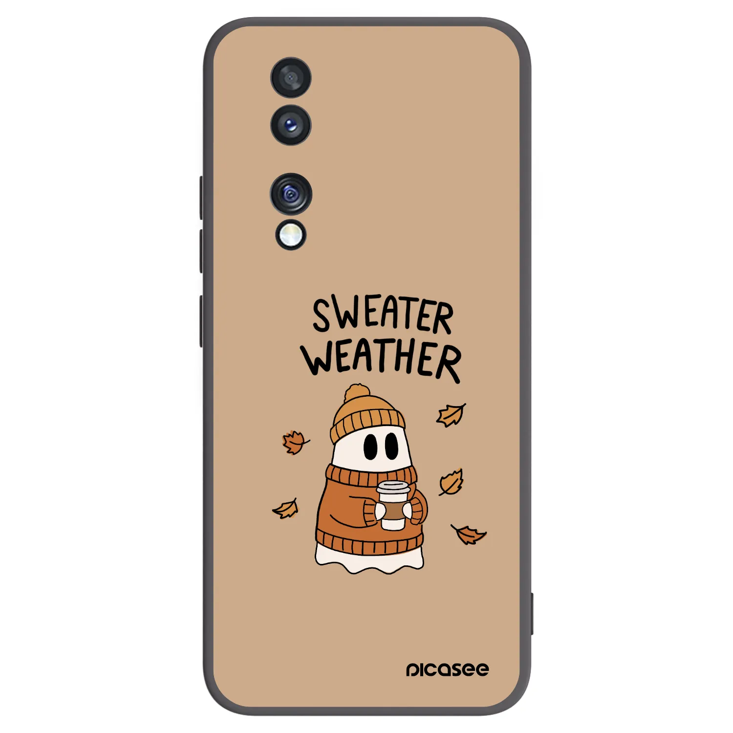 Picasee silikonový černý obal pro Honor 70 - Sweater ghost