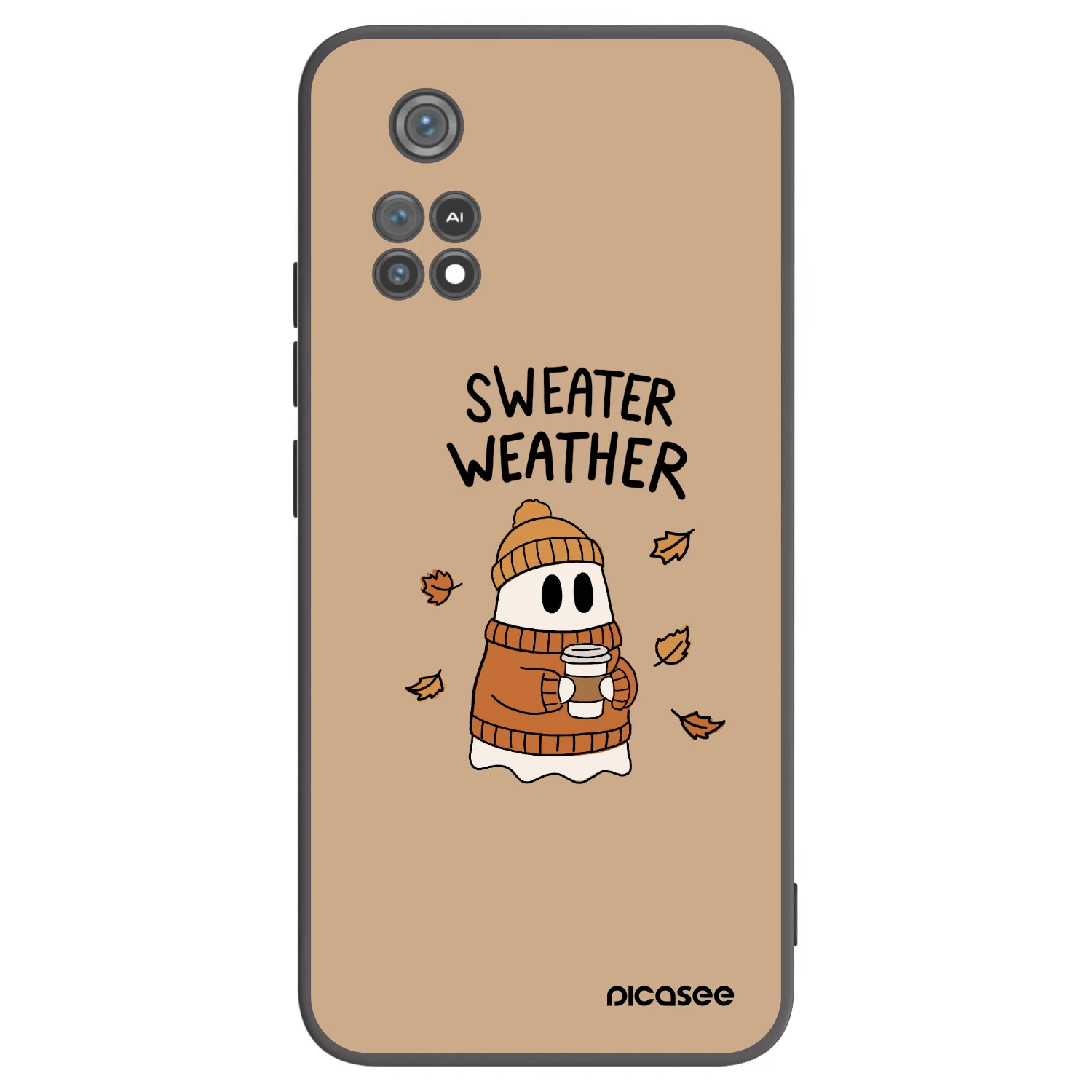 Picasee silikonový černý obal pro Xiaomi Poco M4 Pro - Sweater ghost