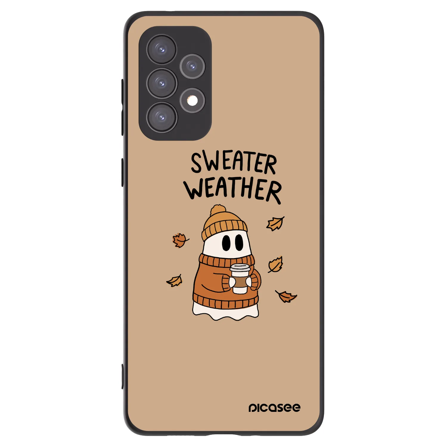 Picasee silikonový černý obal pro Samsung Galaxy A73 5G - Sweater ghost