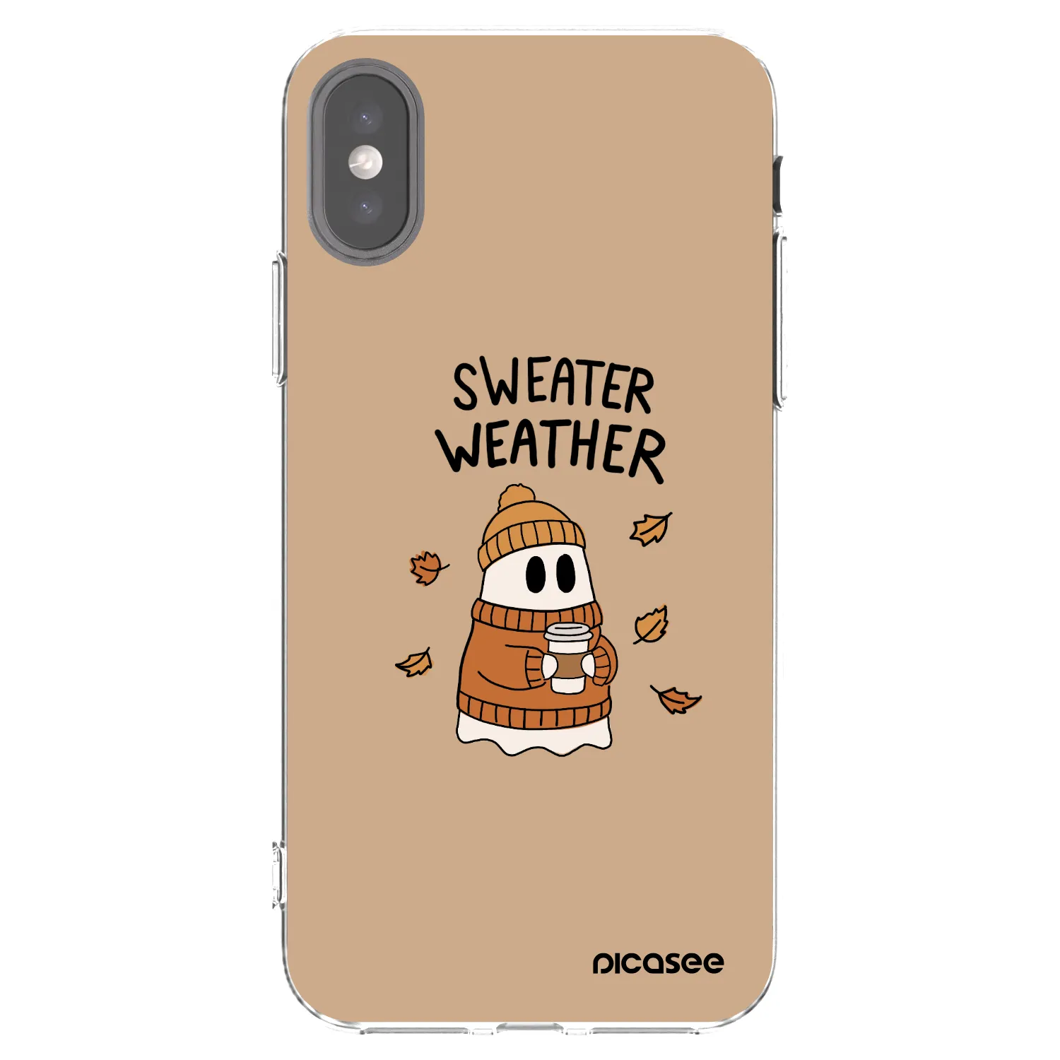Picasee silikonový průhledný obal pro Apple iPhone X/XS - Sweater ghost