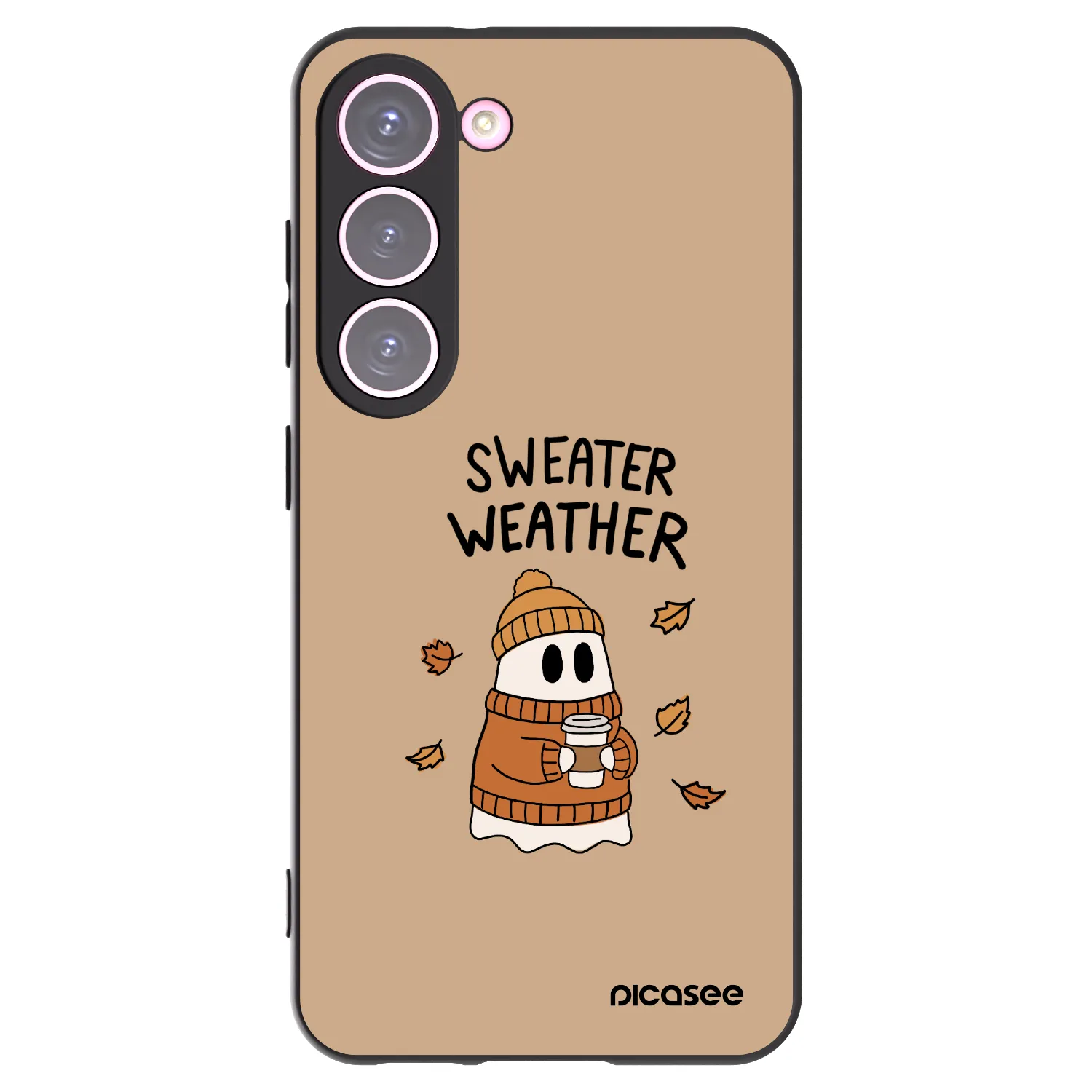 Picasee silikonový černý obal pro Samsung Galaxy S23 5G - Sweater ghost