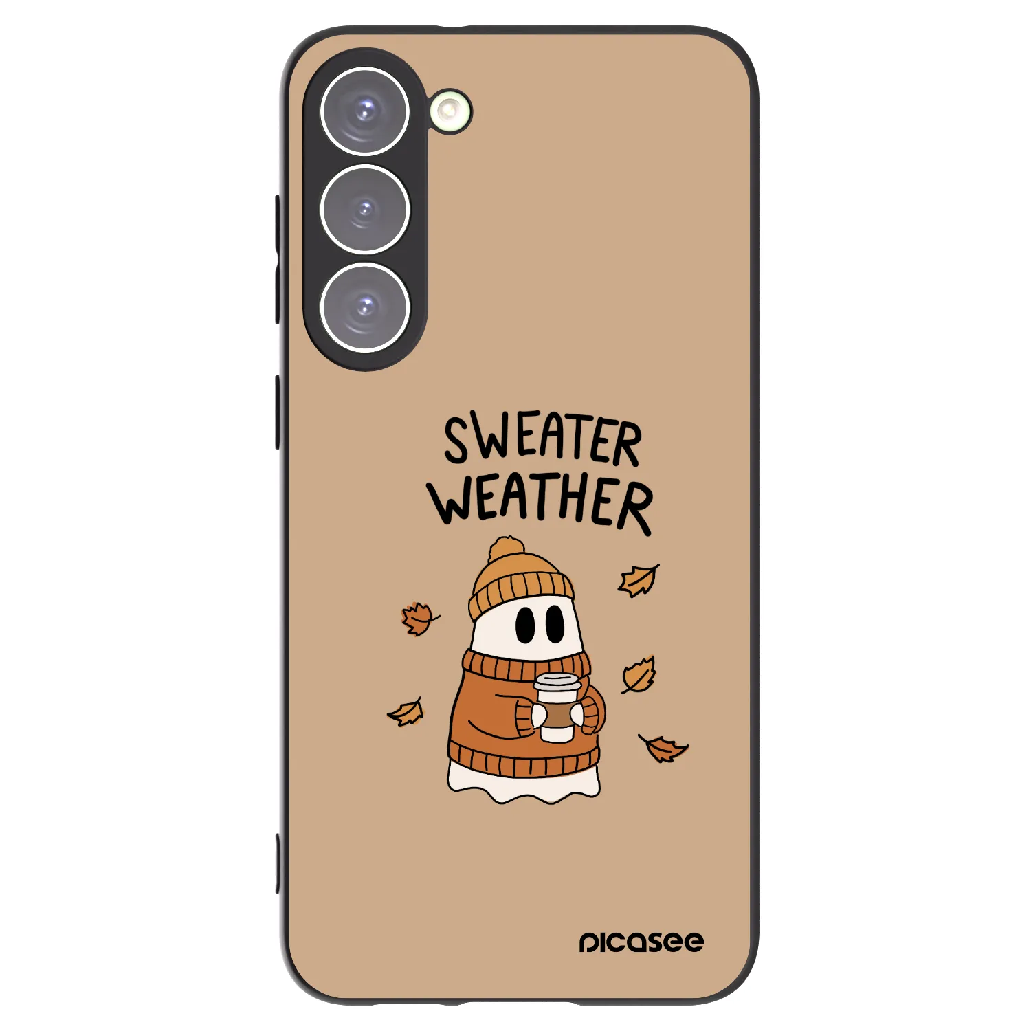 Picasee silikonový černý obal pro Samsung Galaxy S23+ 5G - Sweater ghost