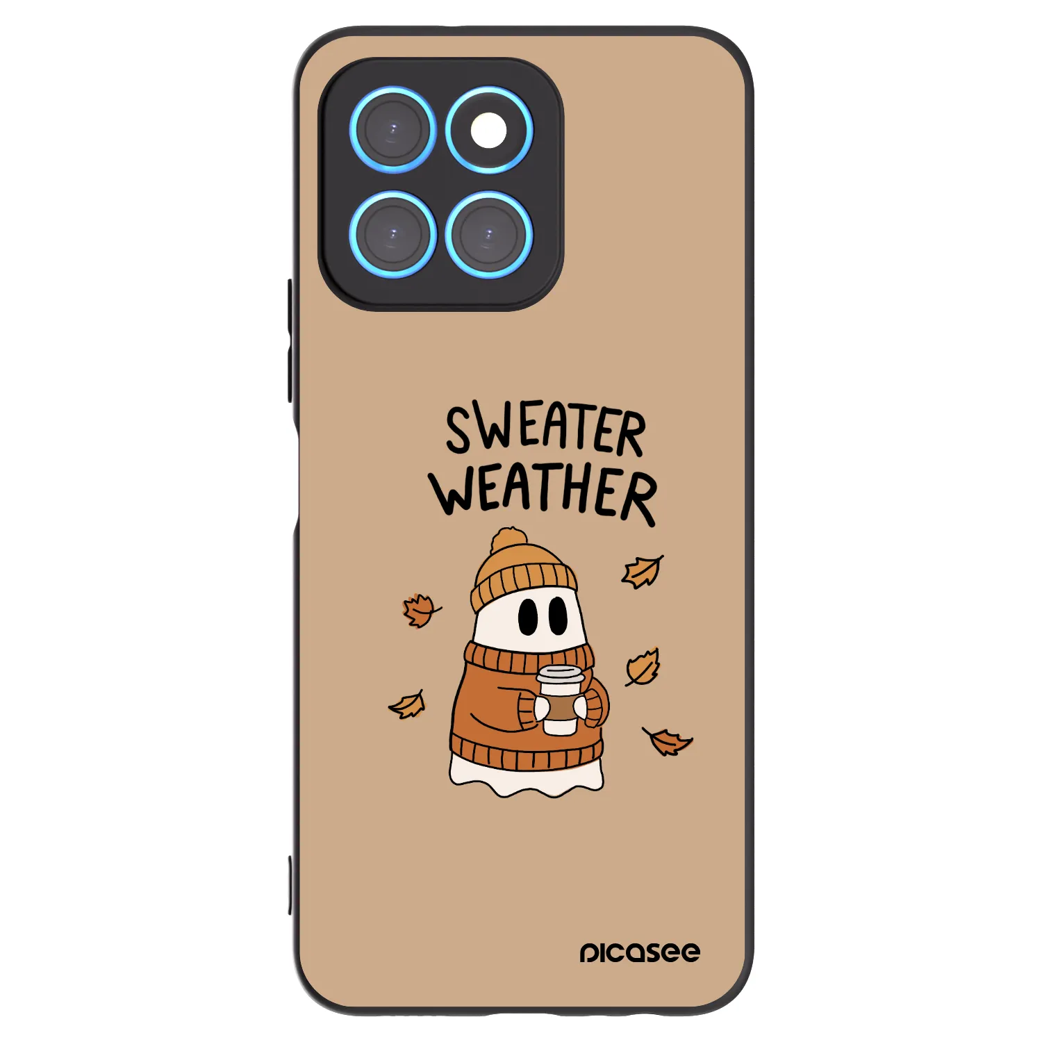 Picasee silikonový černý obal pro Honor X8 5G - Sweater ghost
