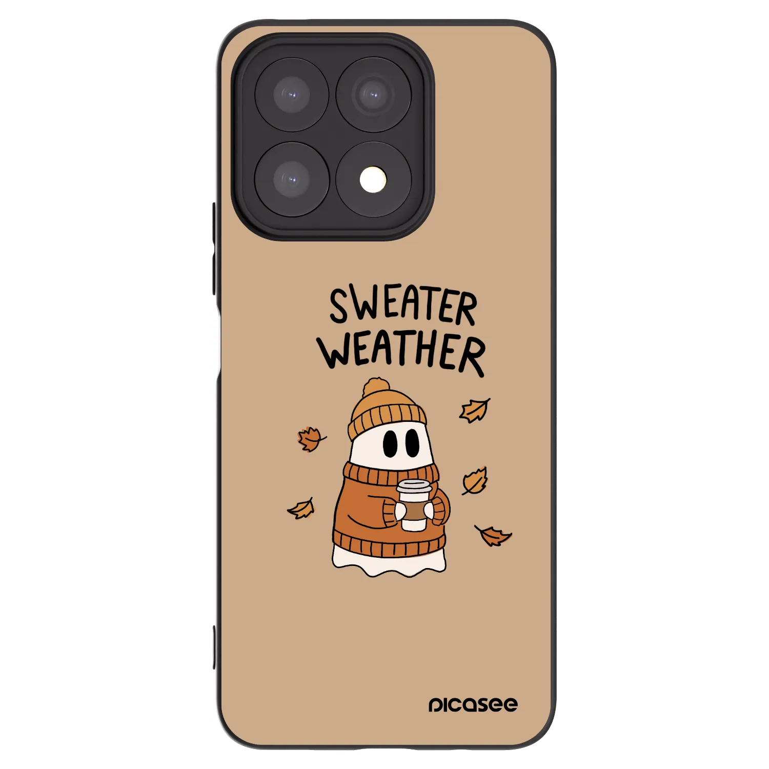 Picasee silikonový černý obal pro Honor X8a - Sweater ghost