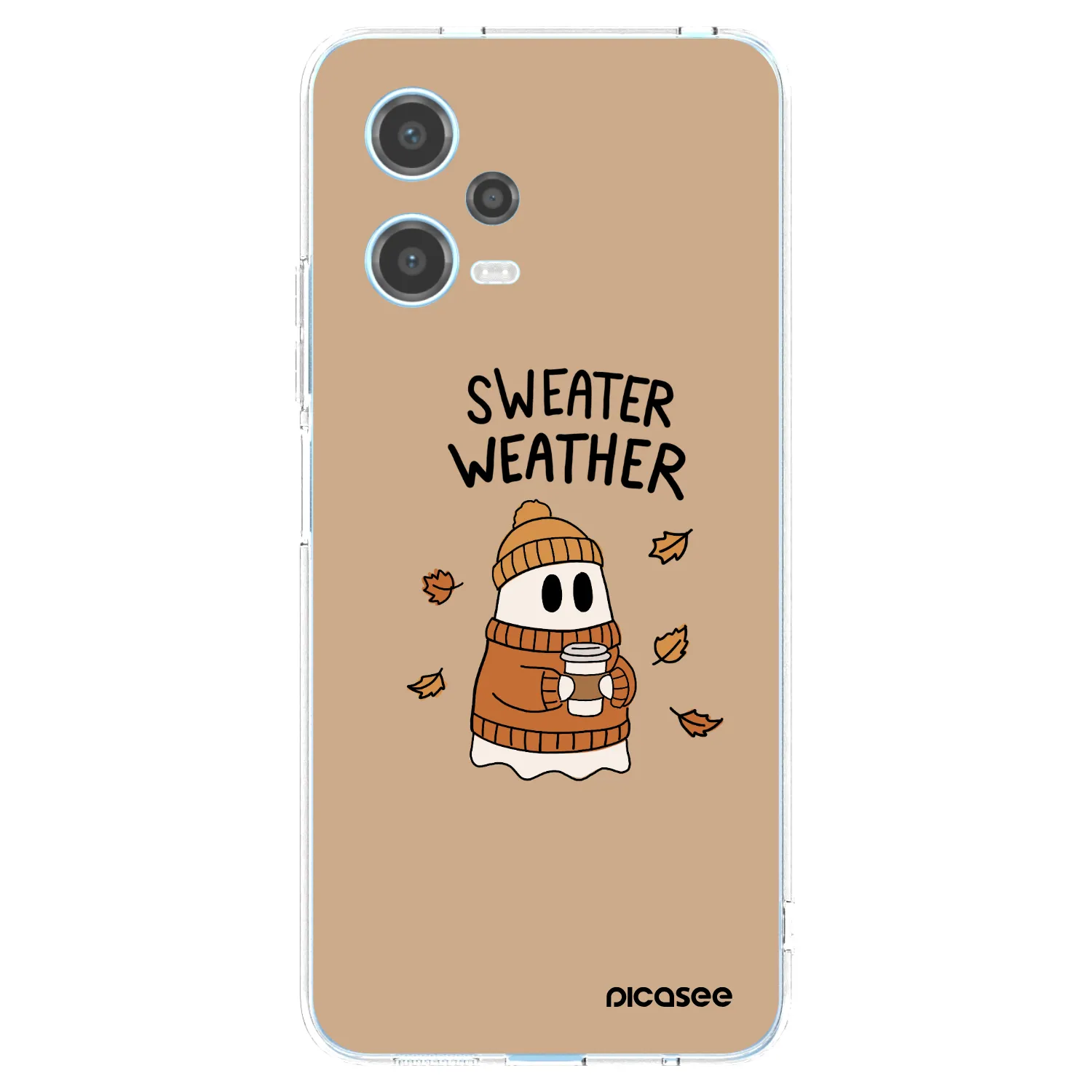 Picasee silikonový průhledný obal pro Xiaomi Redmi Note 12 5G - Sweater ghost
