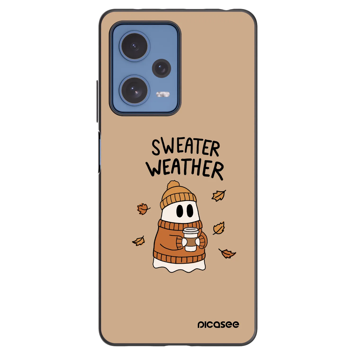 Picasee silikonový černý obal pro Xiaomi Redmi Note 12 Pro 5G - Sweater ghost