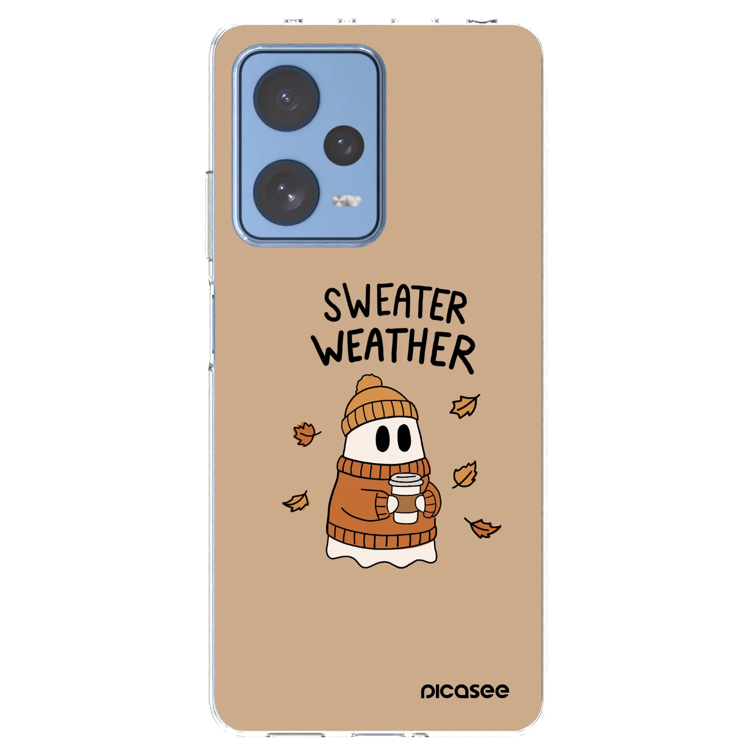 Picasee silikonový průhledný obal pro Xiaomi Redmi Note 12 Pro 5G - Sweater ghost