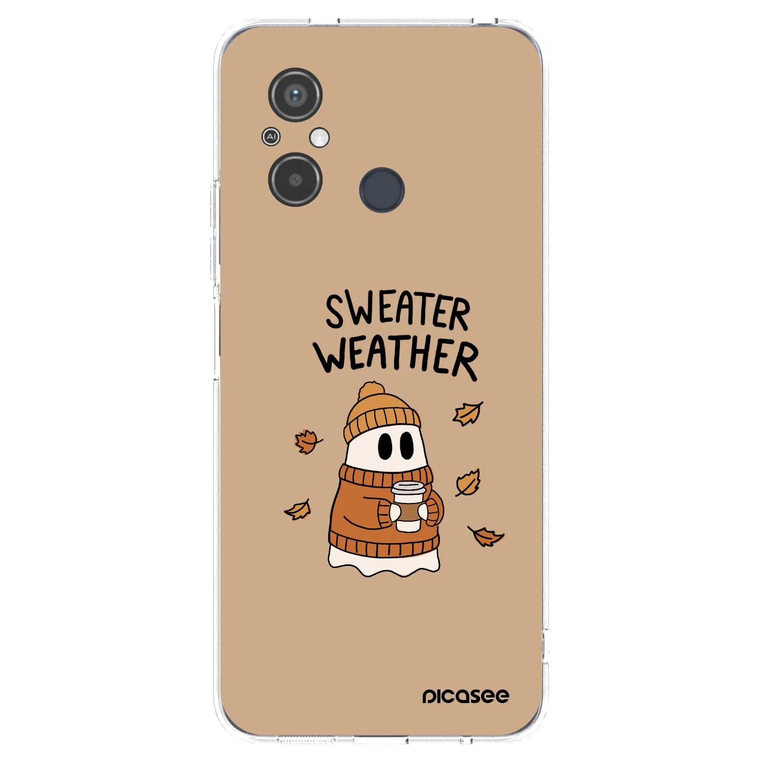 Picasee silikonový průhledný obal pro Xiaomi Redmi 12C - Sweater ghost