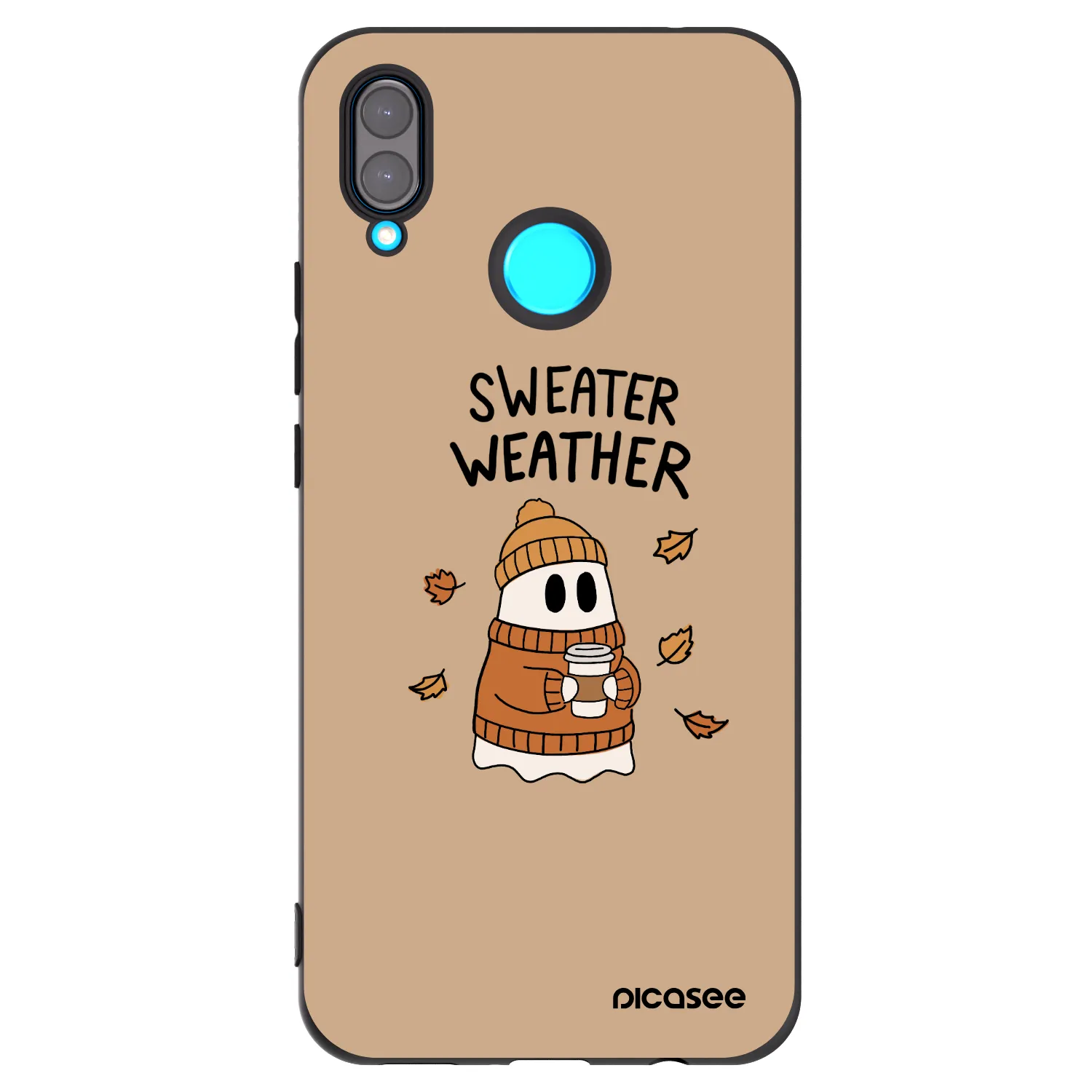 Picasee silikonový černý obal pro Huawei Nova 3 - Sweater ghost