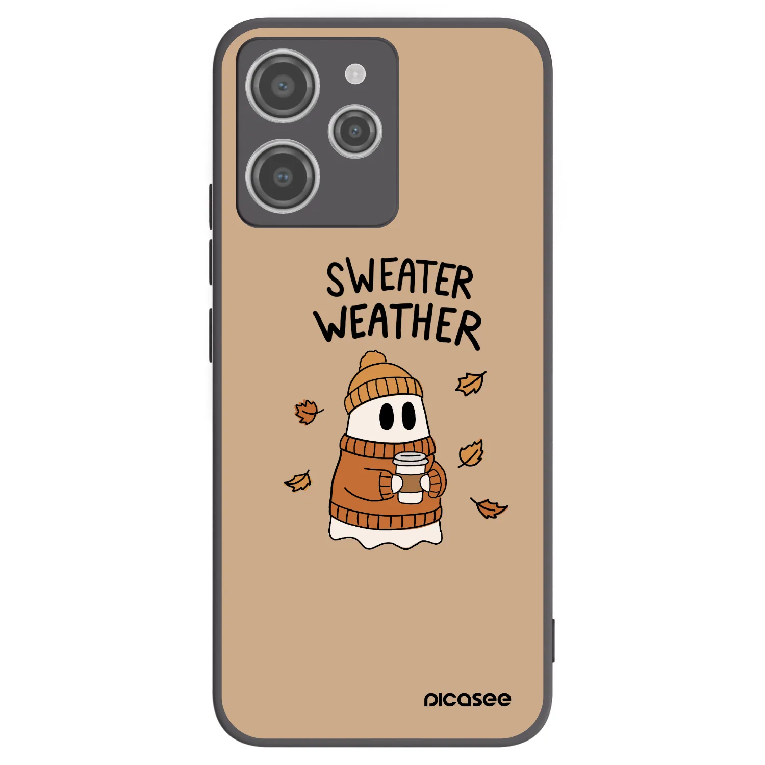 Picasee silikonový černý obal pro Xiaomi Redmi 12 4G - Sweater ghost