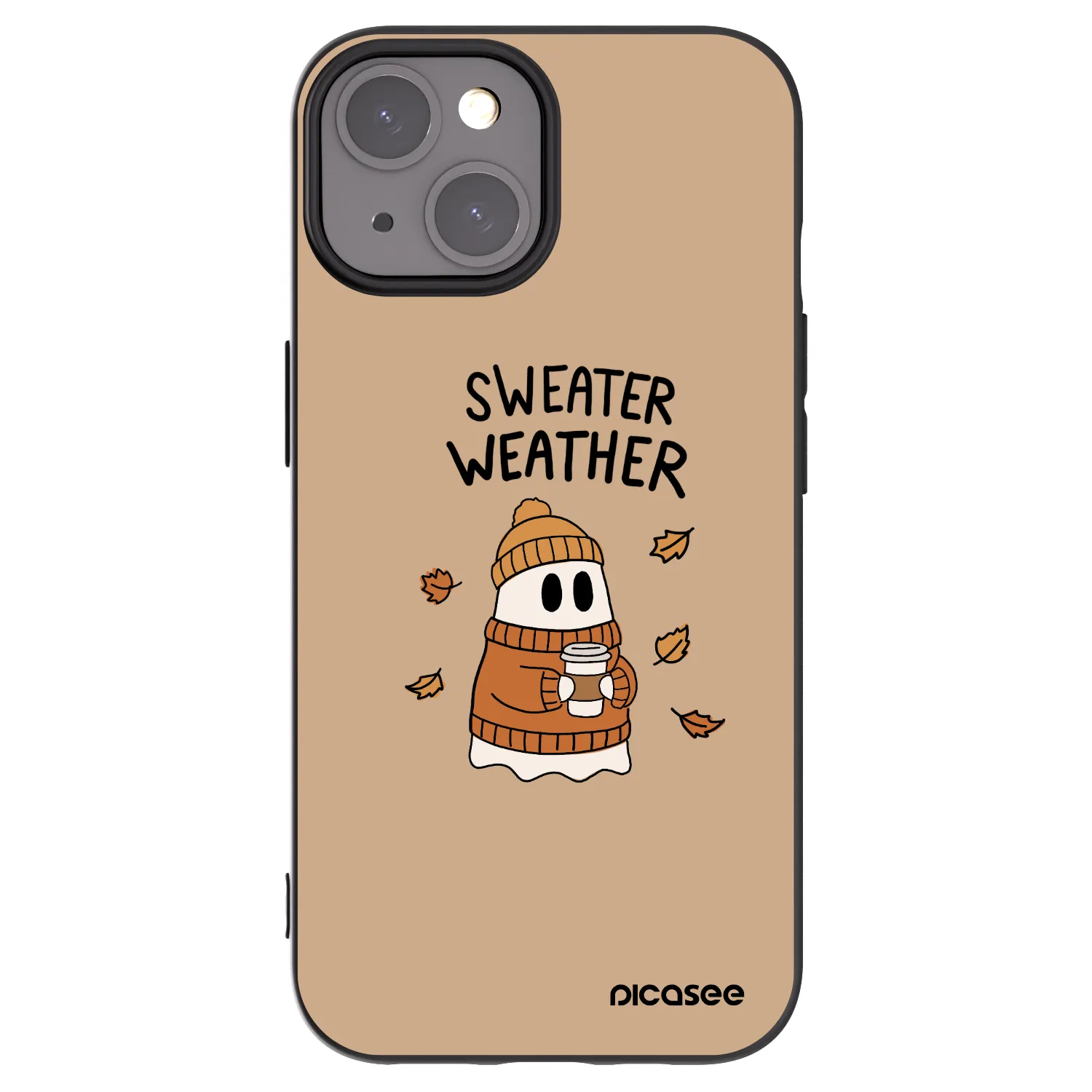 Picasee silikonový černý obal pro Apple iPhone 15 - Sweater ghost