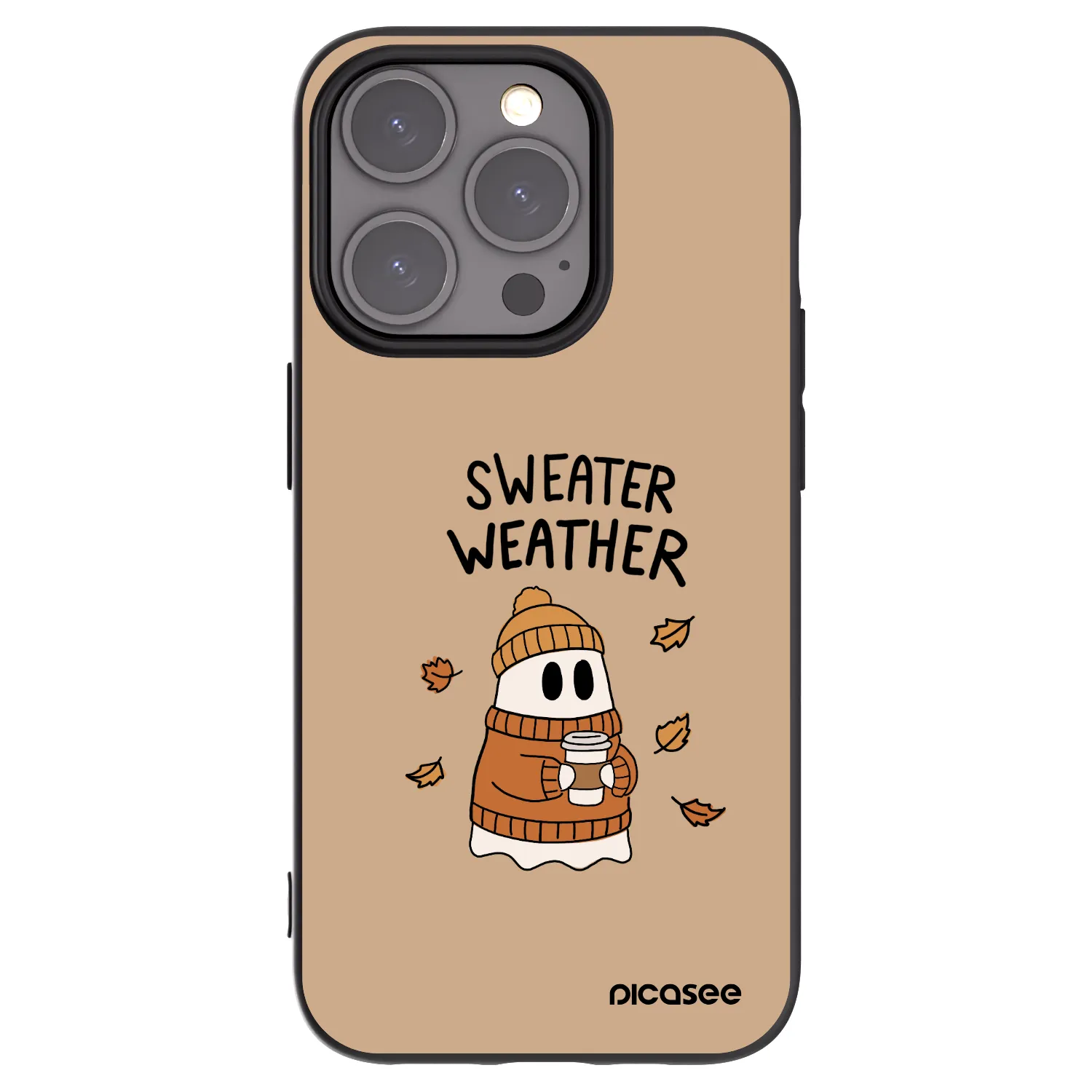 Picasee silikonový černý obal pro Apple iPhone 15 Pro - Sweater ghost