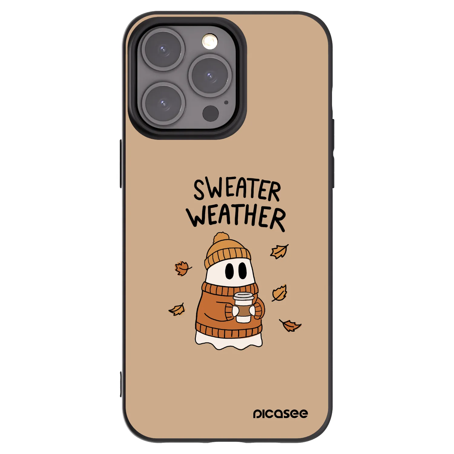 Picasee silikonový černý obal pro Apple iPhone 15 Pro Max - Sweater ghost