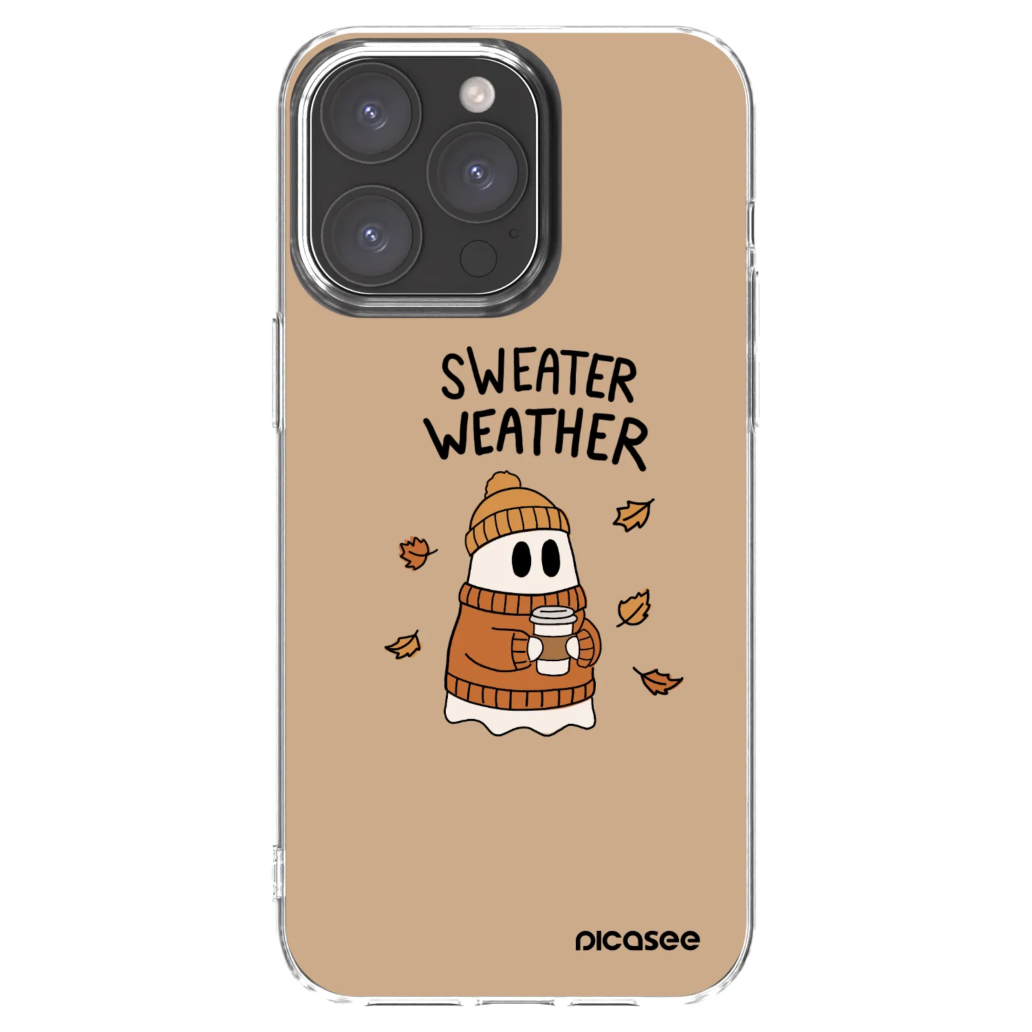 Picasee silikonový průhledný obal pro Apple iPhone 15 Pro Max - Sweater ghost