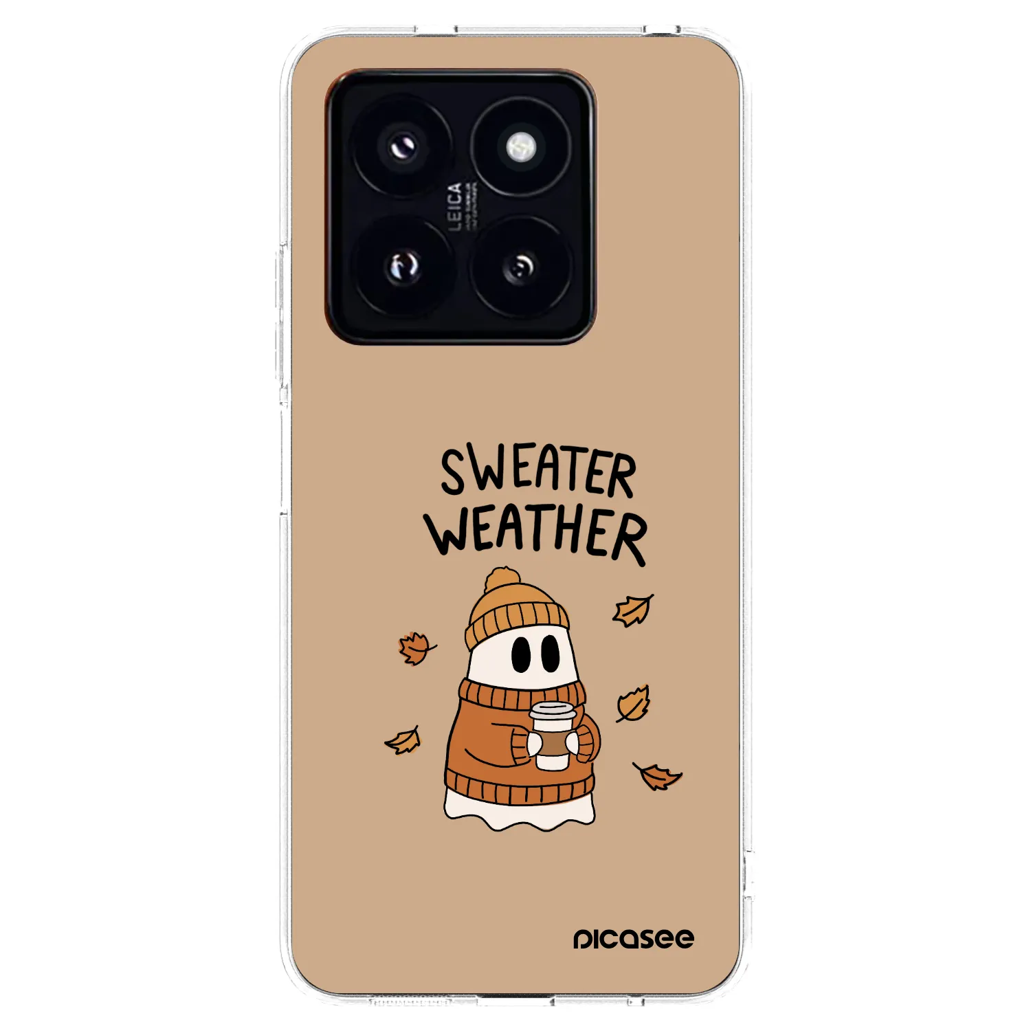 Picasee silikonový průhledný obal pro Xiaomi 14 Pro - Sweater ghost