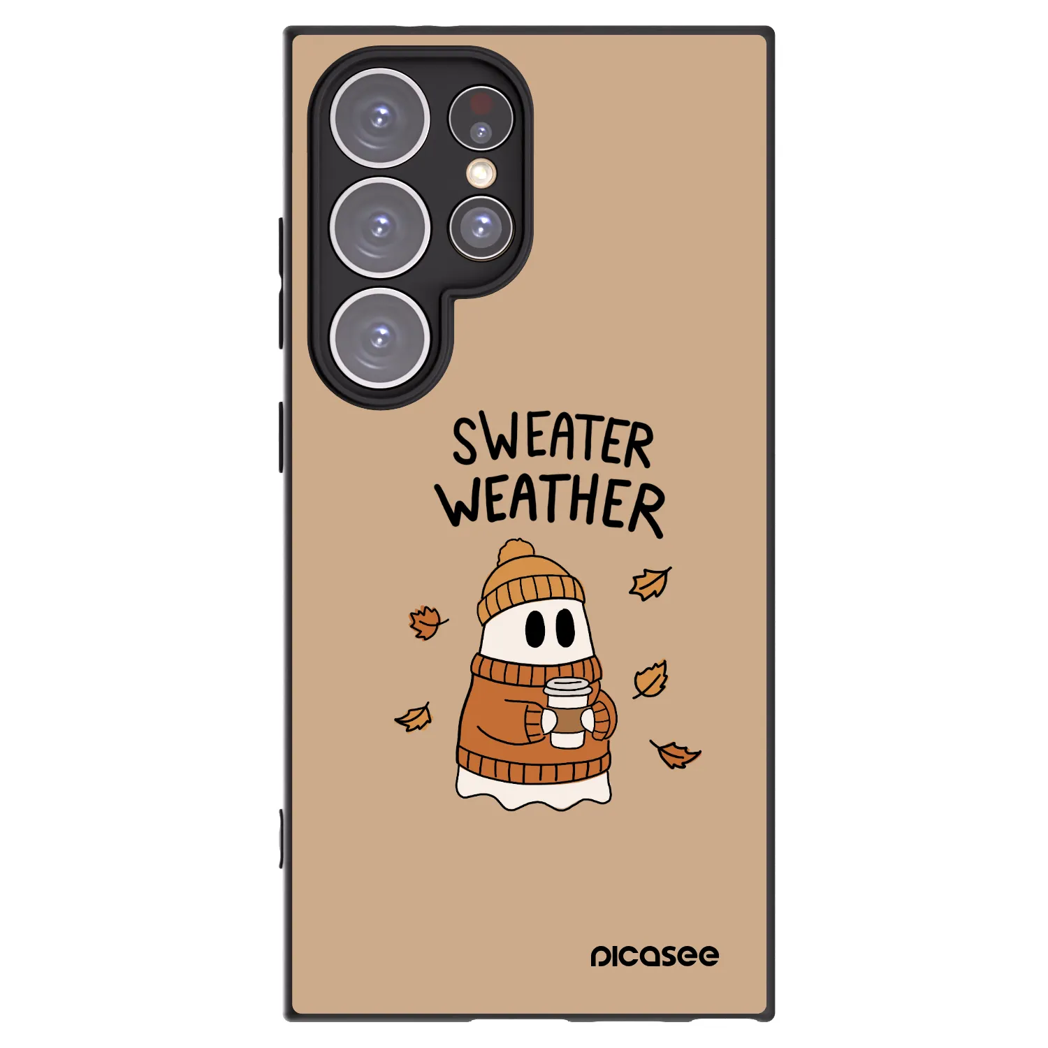 Picasee silikonový černý obal pro Samsung Galaxy S24 Ultra S928B 5G - Sweater ghost