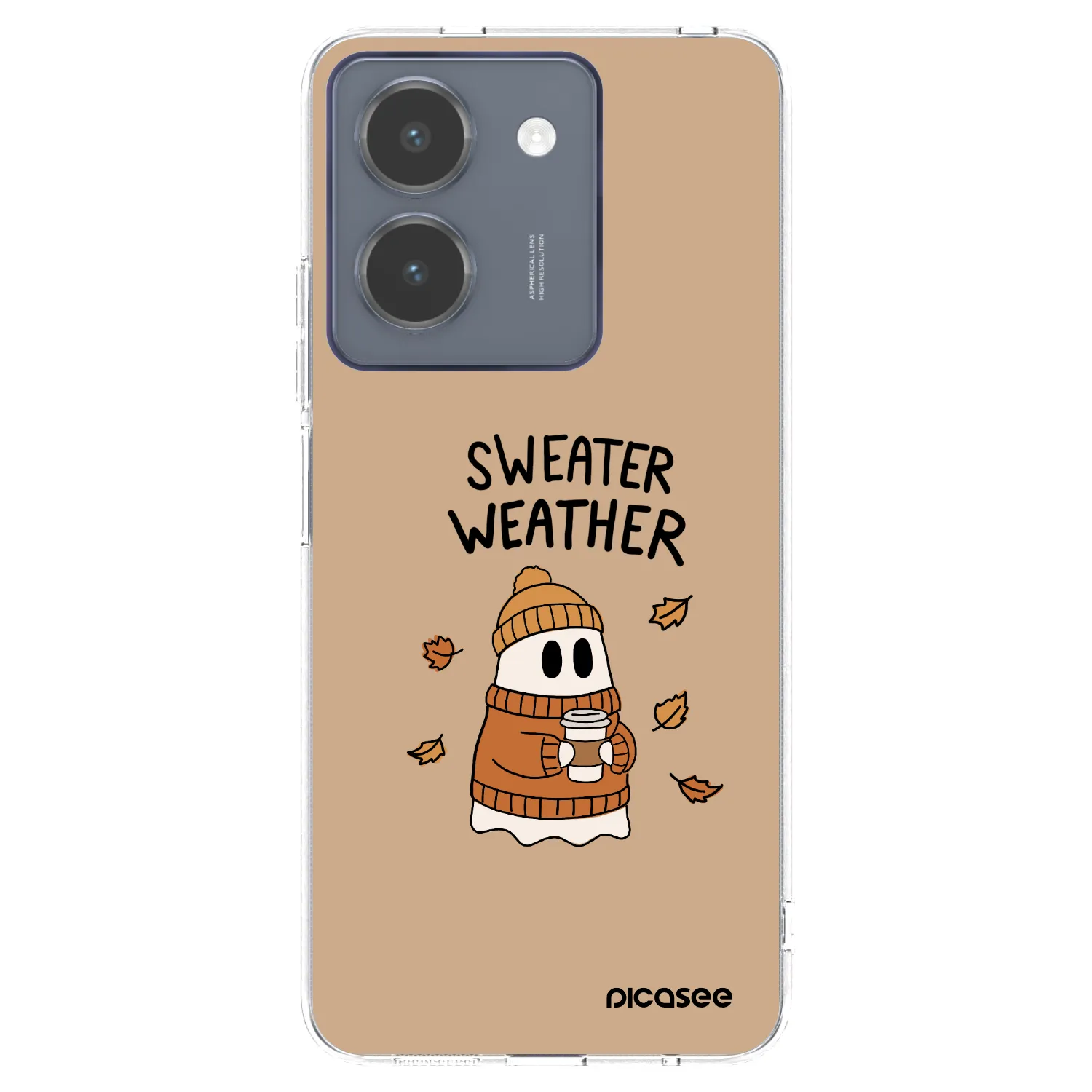 Picasee silikonový průhledný obal pro Vivo Y36 4G - Sweater ghost