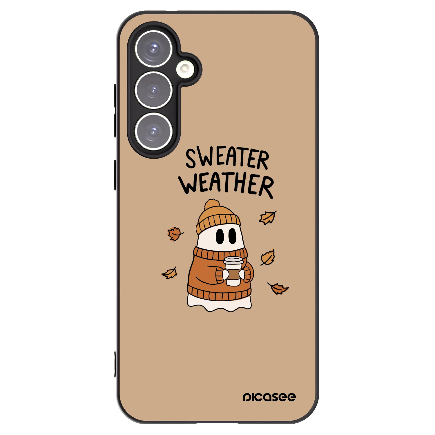Picasee silikonový černý obal pro Samsung Galaxy S23 FE S711B - Sweater ghost