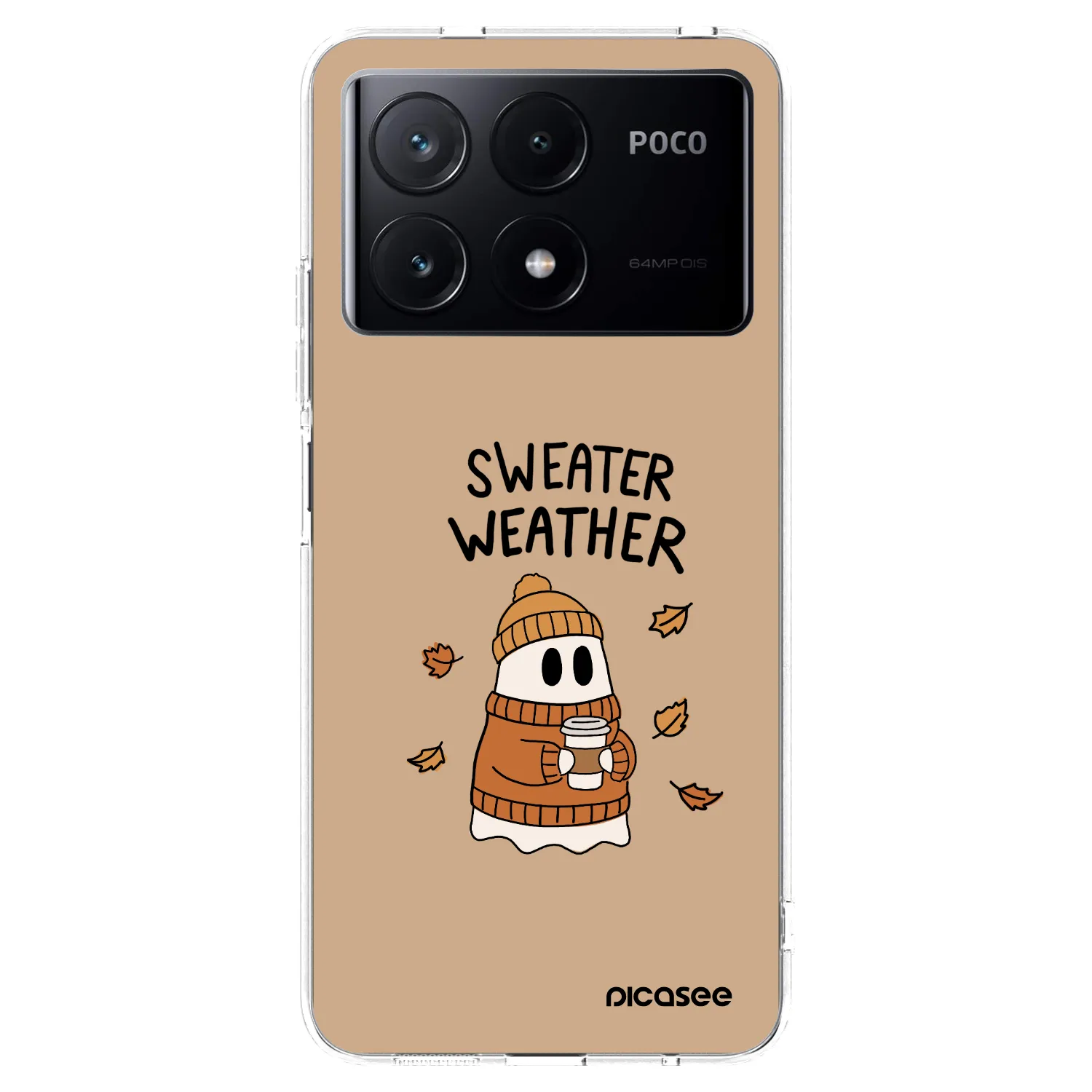Picasee silikonový průhledný obal pro Xiaomi Poco X6 Pro - Sweater ghost