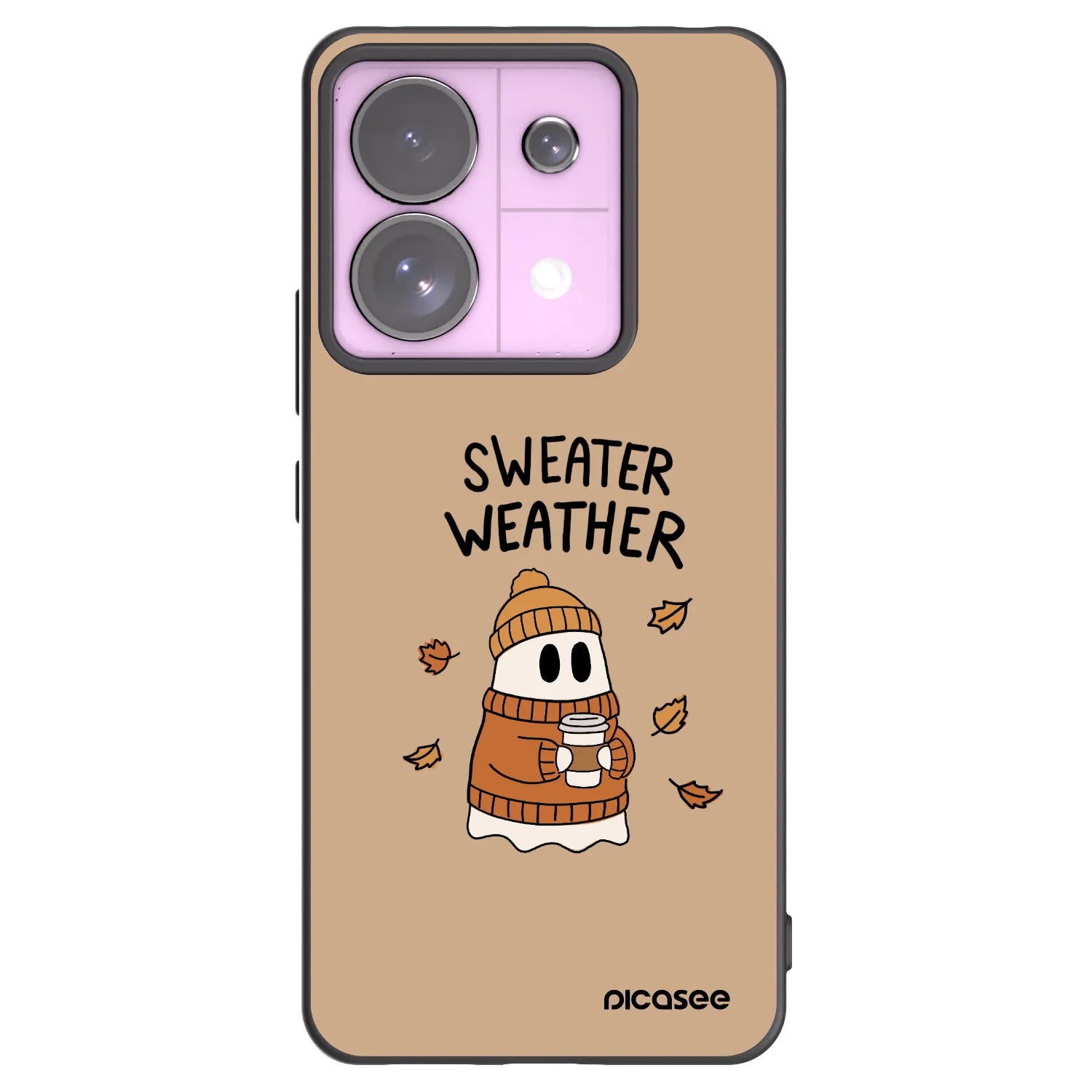Picasee silikonový černý obal pro Xiaomi Redmi Note 13 Pro 5G - Sweater ghost
