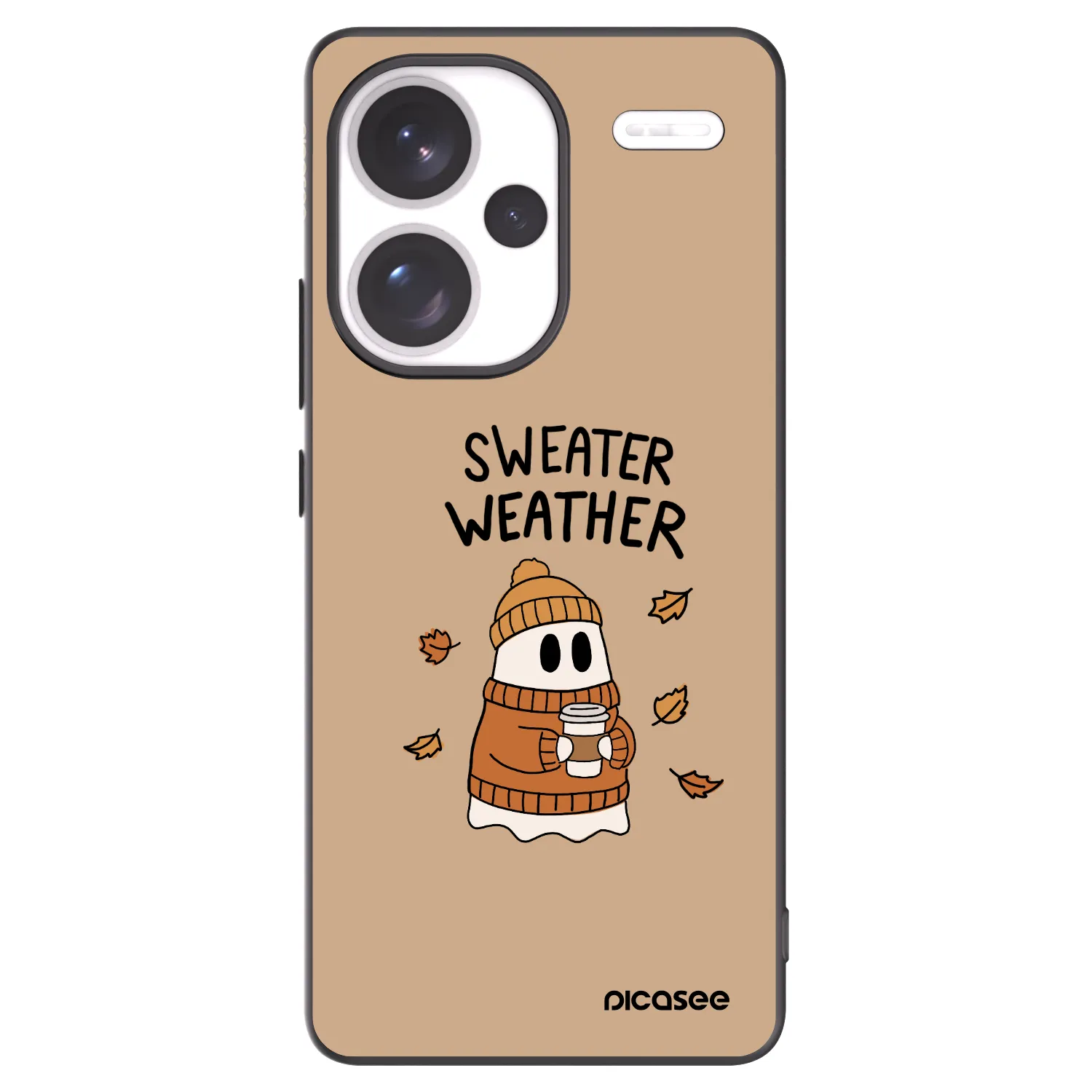 Picasee silikonový černý obal pro Xiaomi Redmi Note 13 Pro+ 5G - Sweater ghost