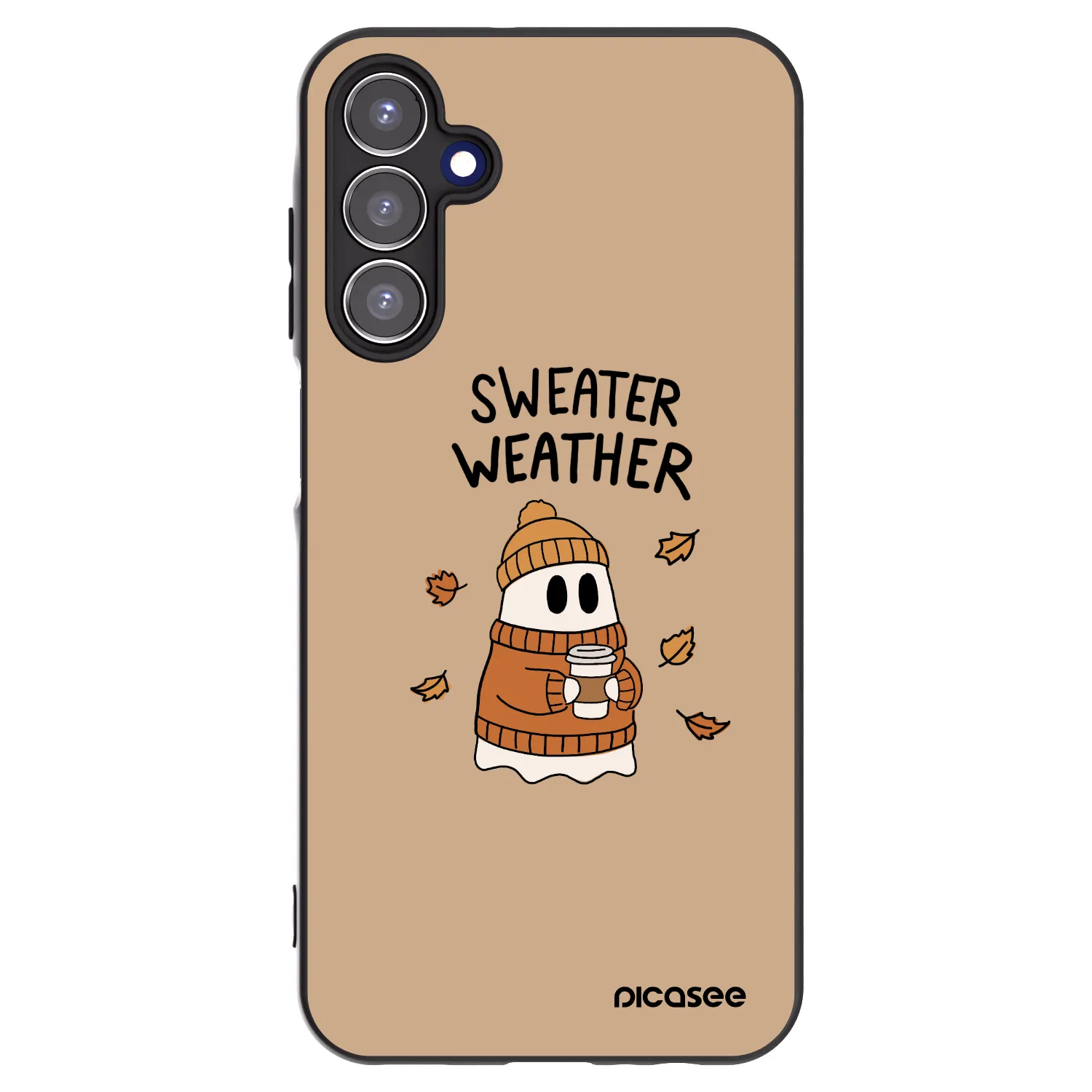 Picasee silikonový černý obal pro Samsung Galaxy A15 A156B 5G - Sweater ghost