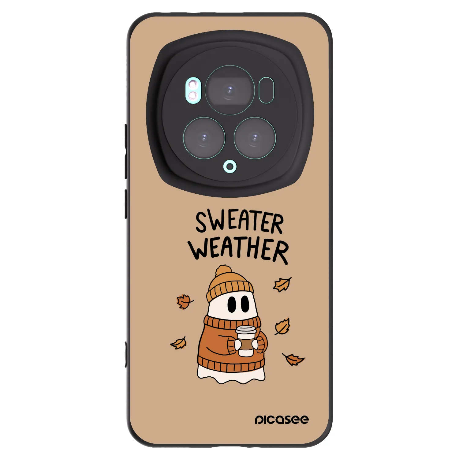 Picasee silikonový černý obal pro Honor Magic6 Pro - Sweater ghost