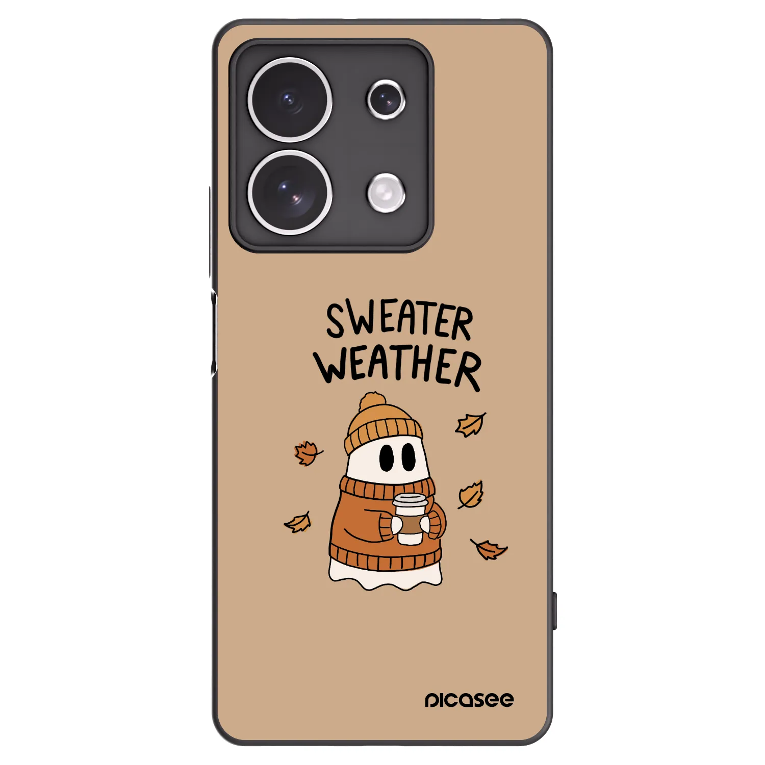 Picasee silikonový černý obal pro Xiaomi Redmi Note 13 4G - Sweater ghost